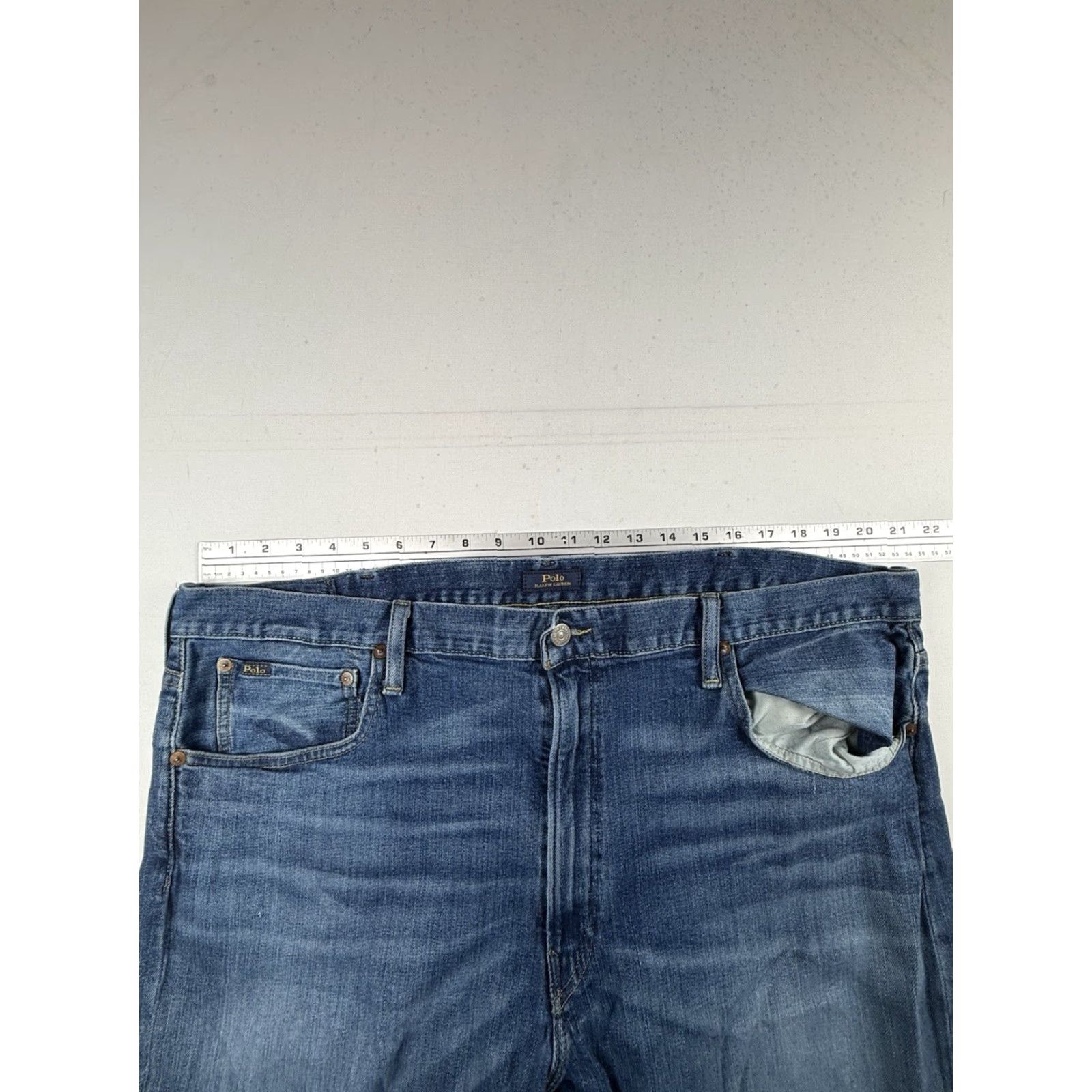 Polo Ralph Lauren Polo Ralph Lauren Jeans Hampton Straight 42T Big & Tall Denim 36 In Light Stonewashed Medium-Light Blue Men Size US XL / EU 56 / 4 - 6 Thumbnail