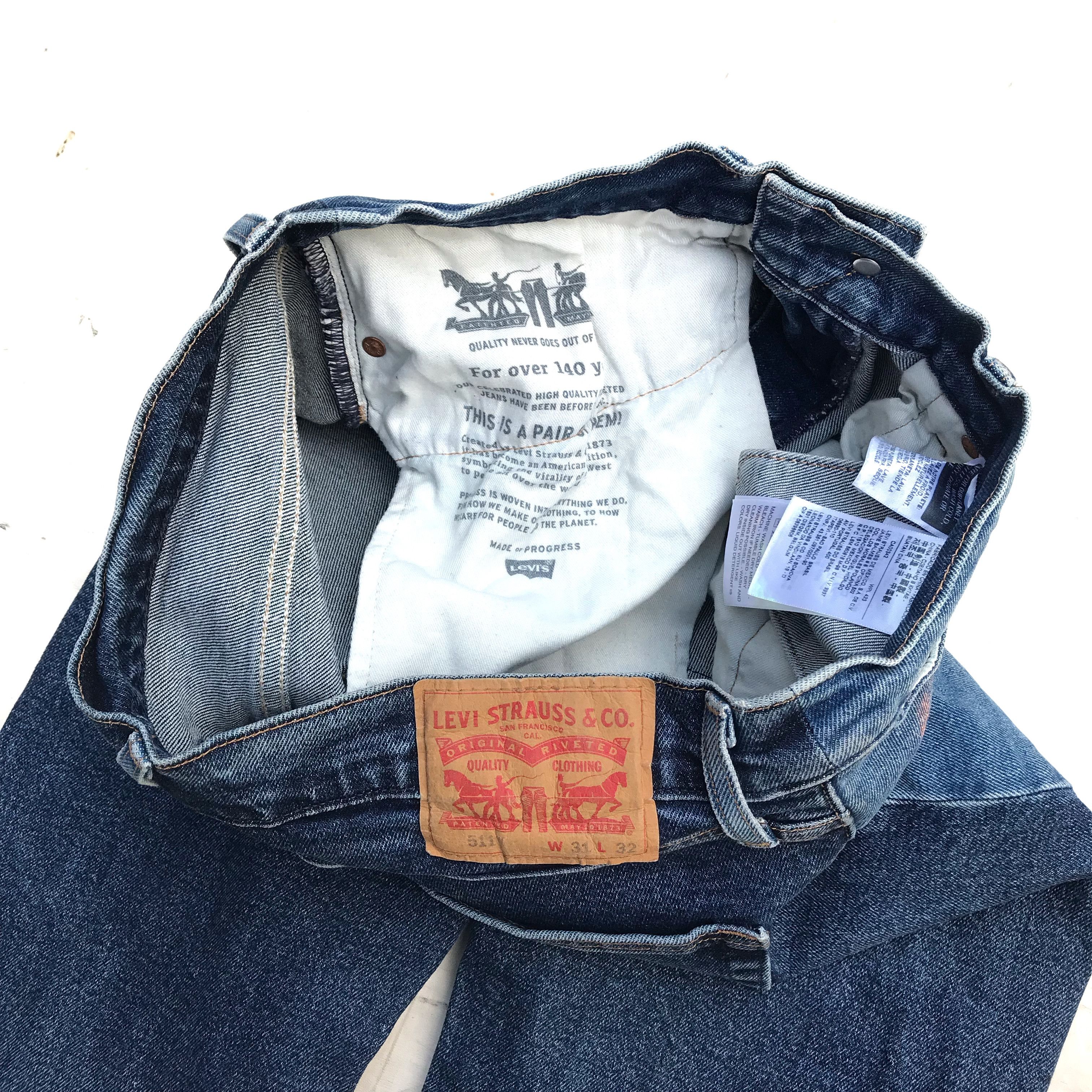 Levi's Levis 511 indigo blue denim jeans pants blue indigo Size US 31 - 5 Thumbnail