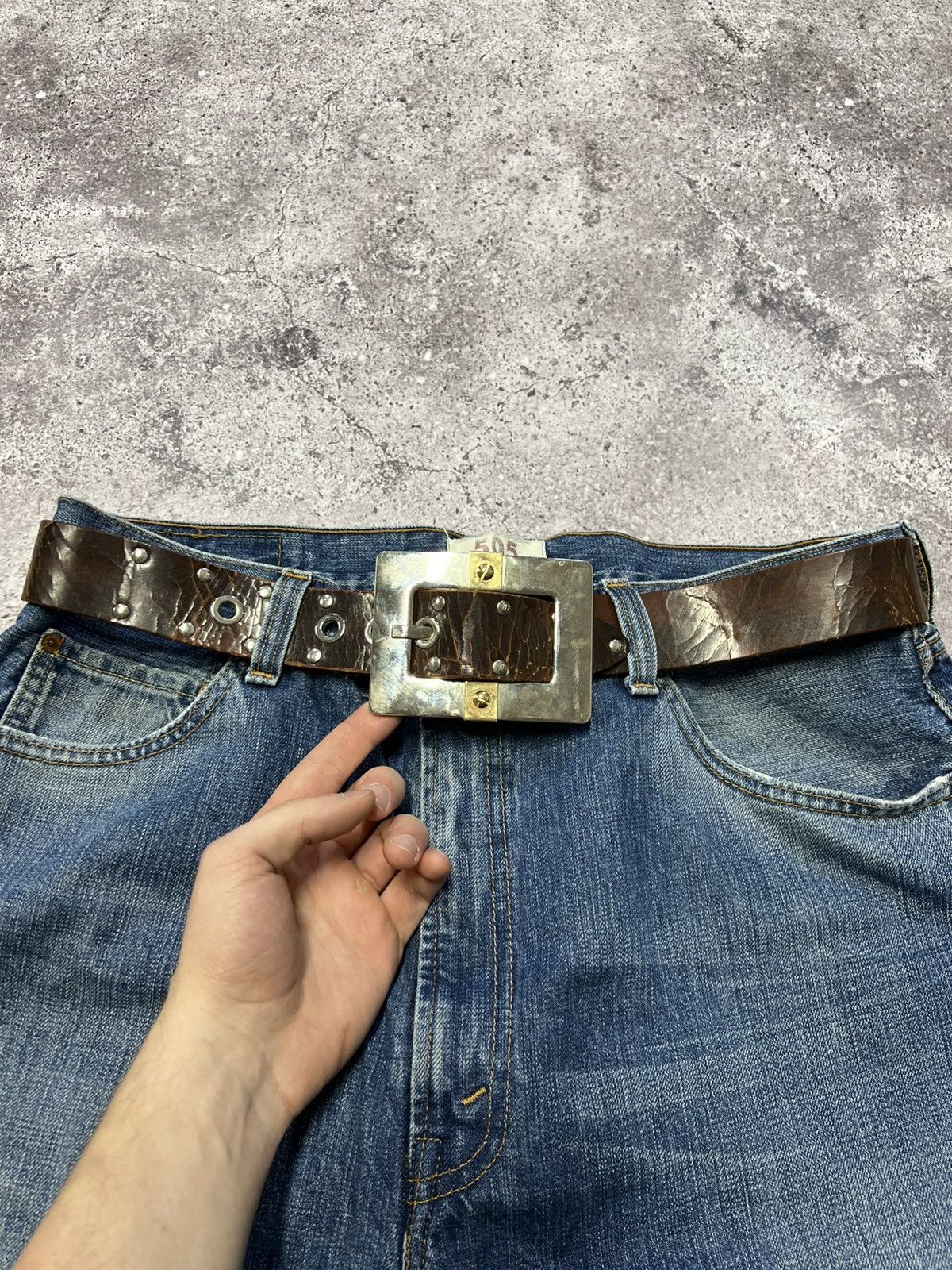 Dolce & Gabbana Vintage Dolce Gabbana Junya Watanabe Leather monogram belt Size ONE SIZE - 3 Thumbnail