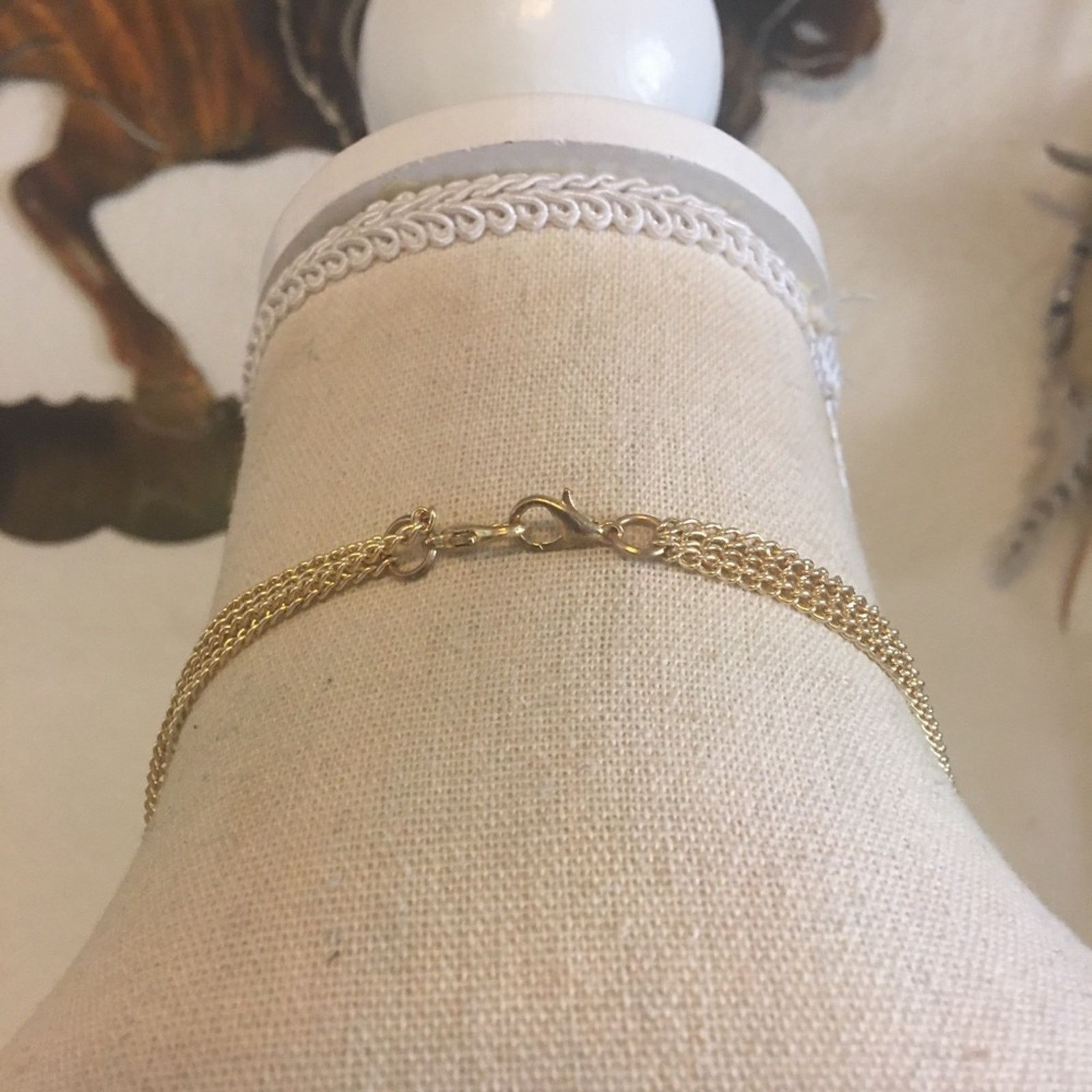 Jewelry Multi strand gold chain with faceted bead necklace Size ONE SIZE - 5 Thumbnail