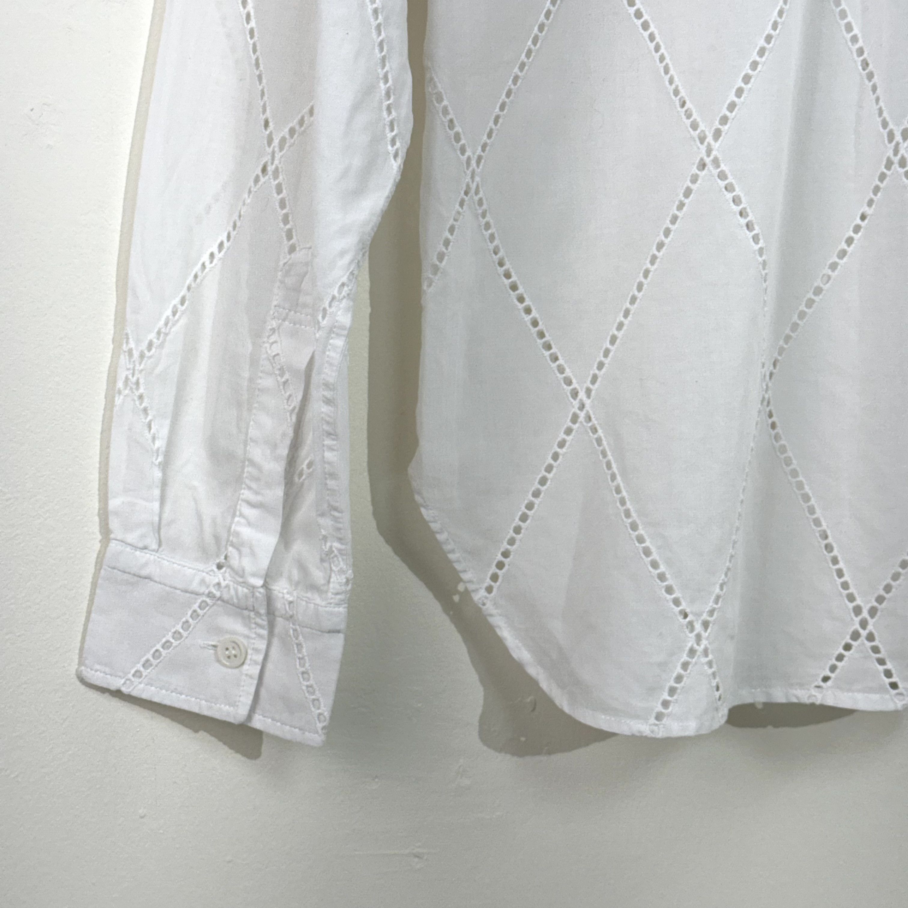 Comme des Garcons Comme des Garçons tricot Diamond Lace Round Collar Shirt Size S / US 4 / IT 40 - 6 Thumbnail