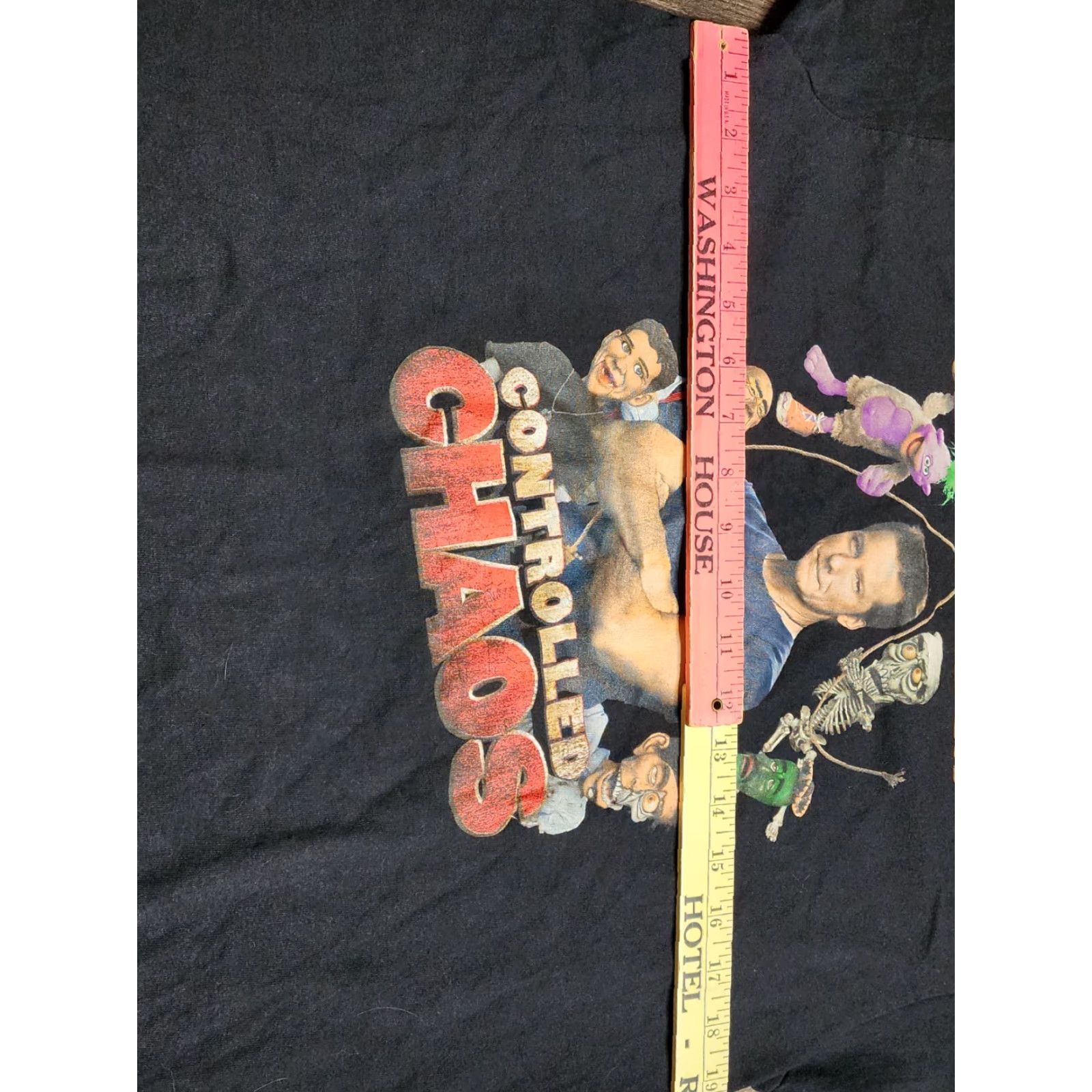 Vintage Jeff Dunham Controlled Chaos Tour 2012 T-Shirt Mens XL Black Graphic Tee Double-Sided Comedy Size US XL / EU 56 / 4 - 4 Thumbnail