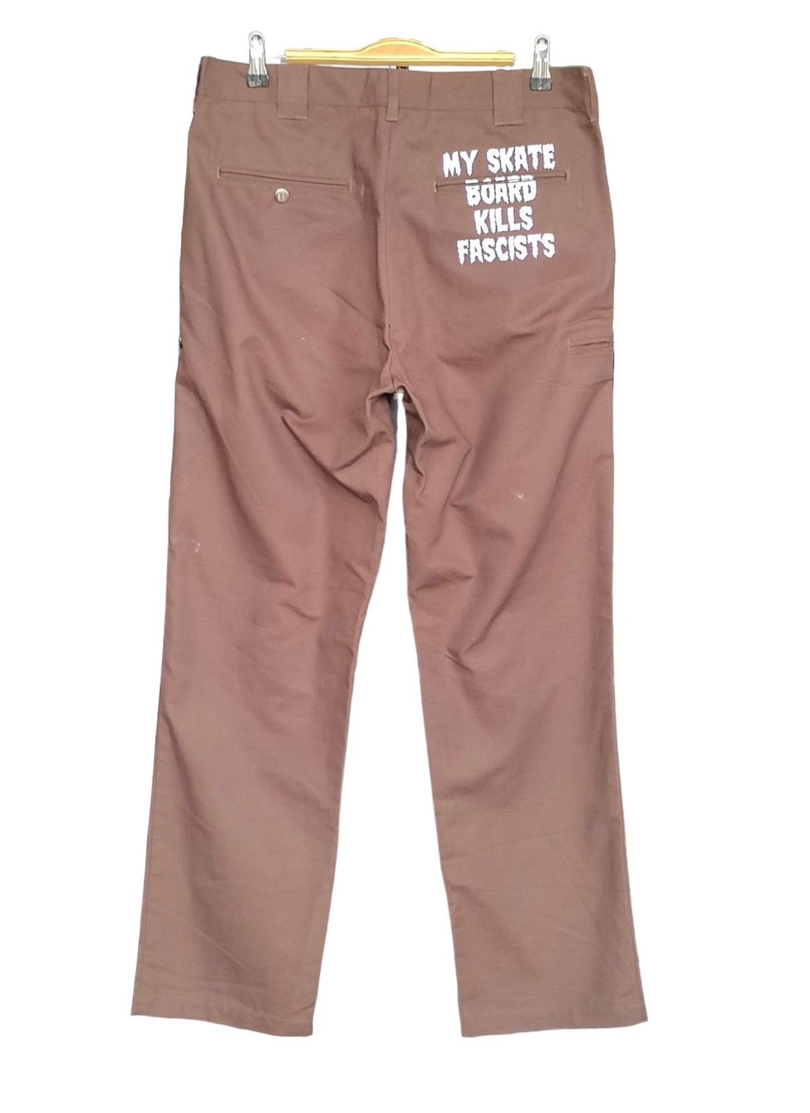 MasterPiece Madhectic "My Skate Board Kills Fascists" Work Trouser Pants Size US 32 / EU 48 - 1 Thumbnail