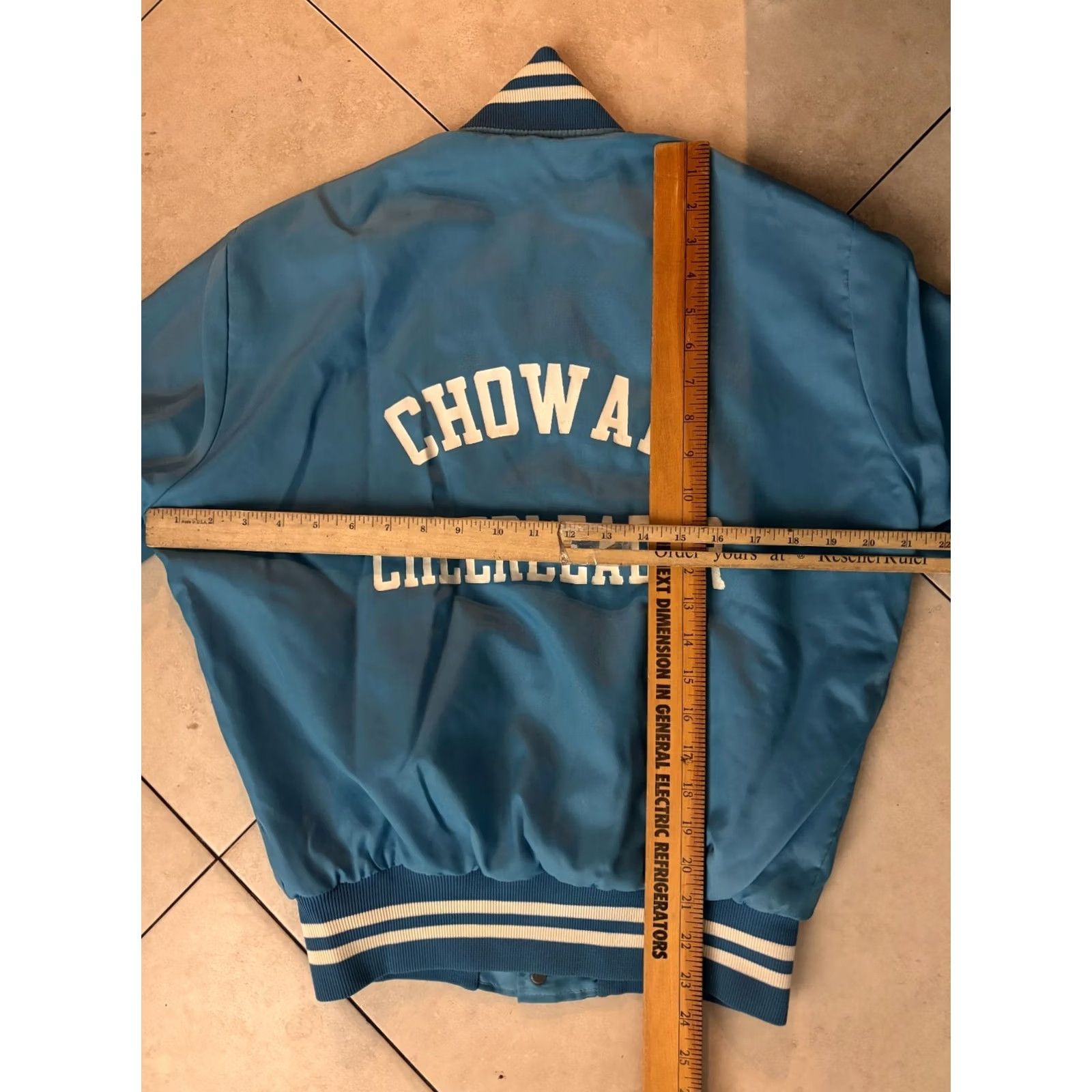 Vintage VINTAGE Unbranded Varsity Jacket Mens M Blue Fleece Lined 80s 70s Chainstitch Button Short 8/10 Size US M / EU 48-50 / 2 - 7 Thumbnail