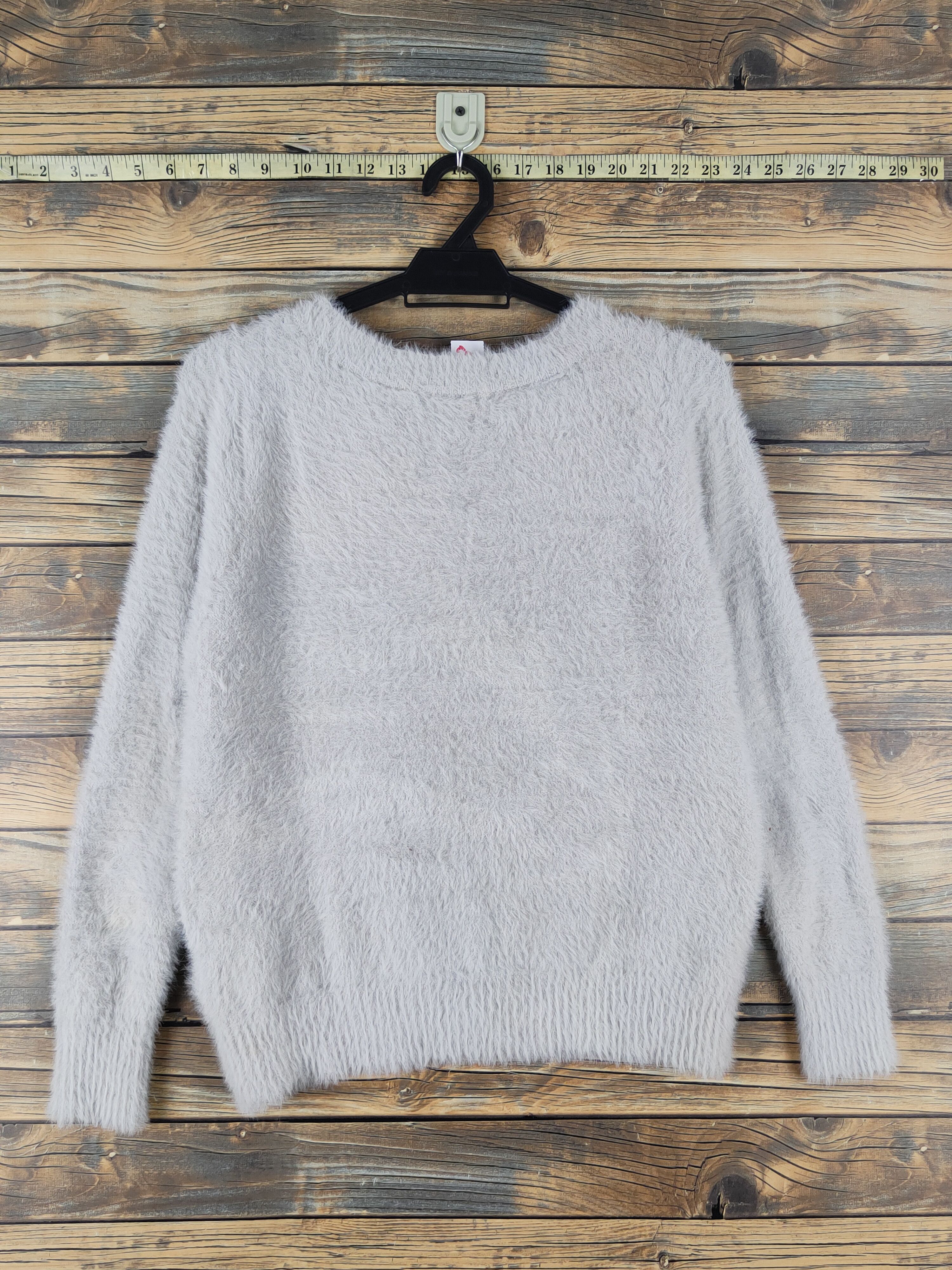 Japanese Brand Candy Holic Gray Shag Shaggy Fur Mohair Knitwear #W1632 Size M / US 6-8 / IT 42-44 - 7 Thumbnail