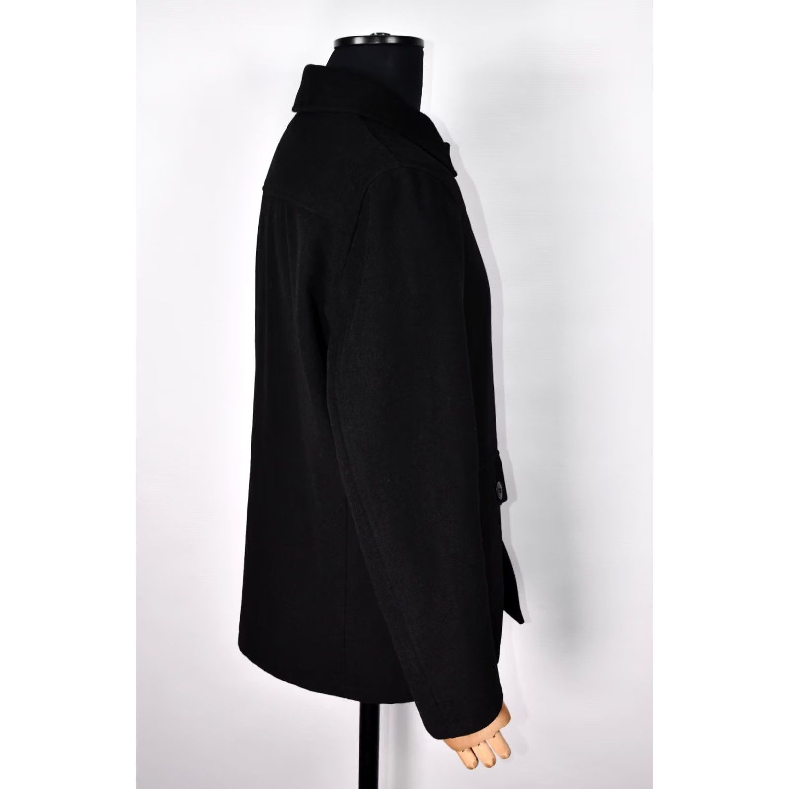 Folk Folk Jacket Men Wool Coat Black Size 4 | 60% Wool 40% Polyester | Chest 23.23in Length 28.35in Vintage No Size US S / EU 44-46 / 1 - 4 Thumbnail