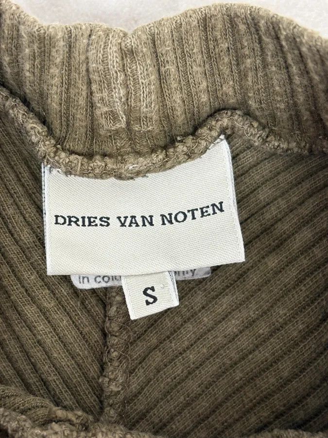 Dries Van Noten 2000s Dries Van Noten Classy Minimalist Khaki Sweater Size S / US 4 / IT 40 - 9 Thumbnail