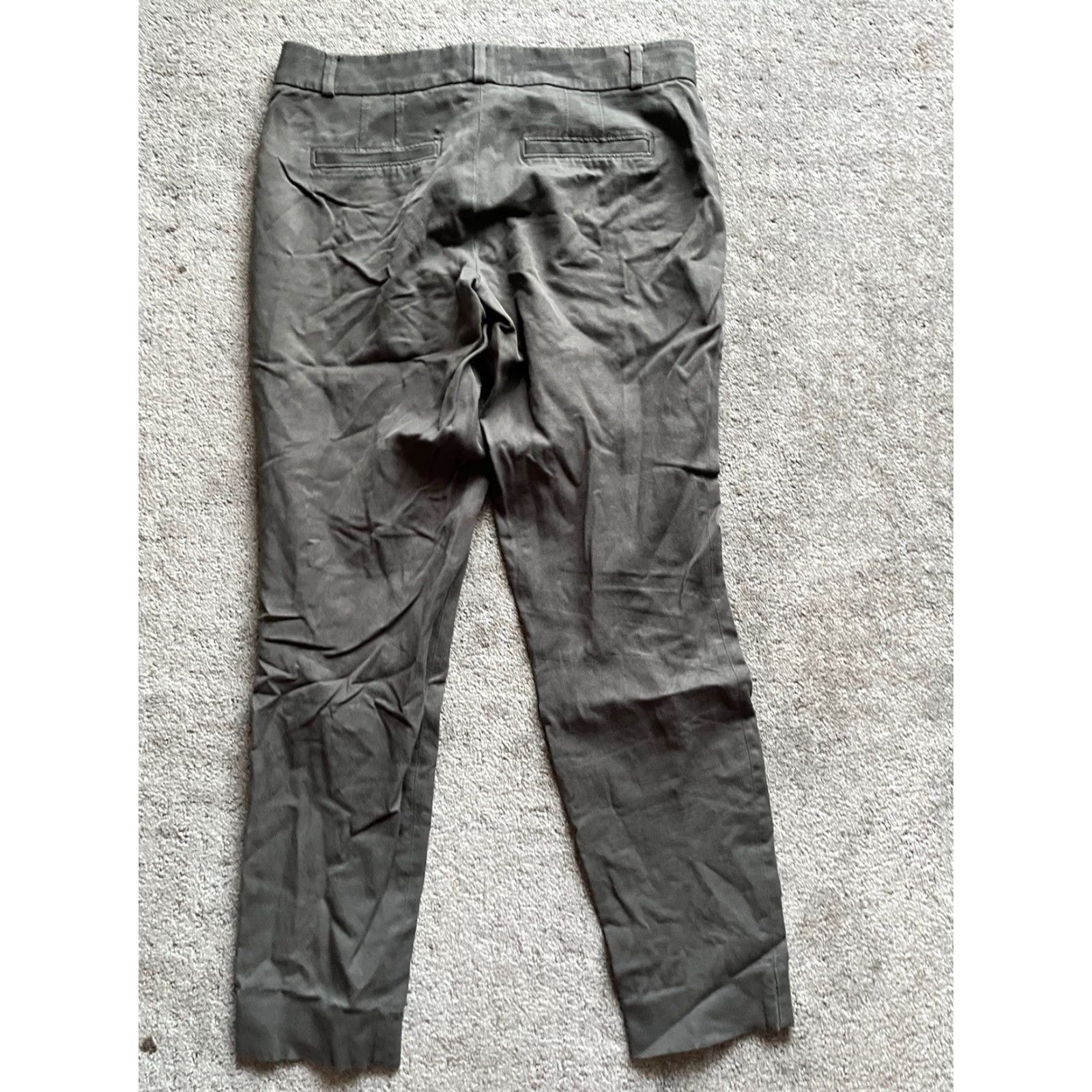 Banana Republic Banana Republic Sloan Slim Pants Women's 6 Green Solid Cropped Size 28" / US 6 / IT 42 - 3 Thumbnail