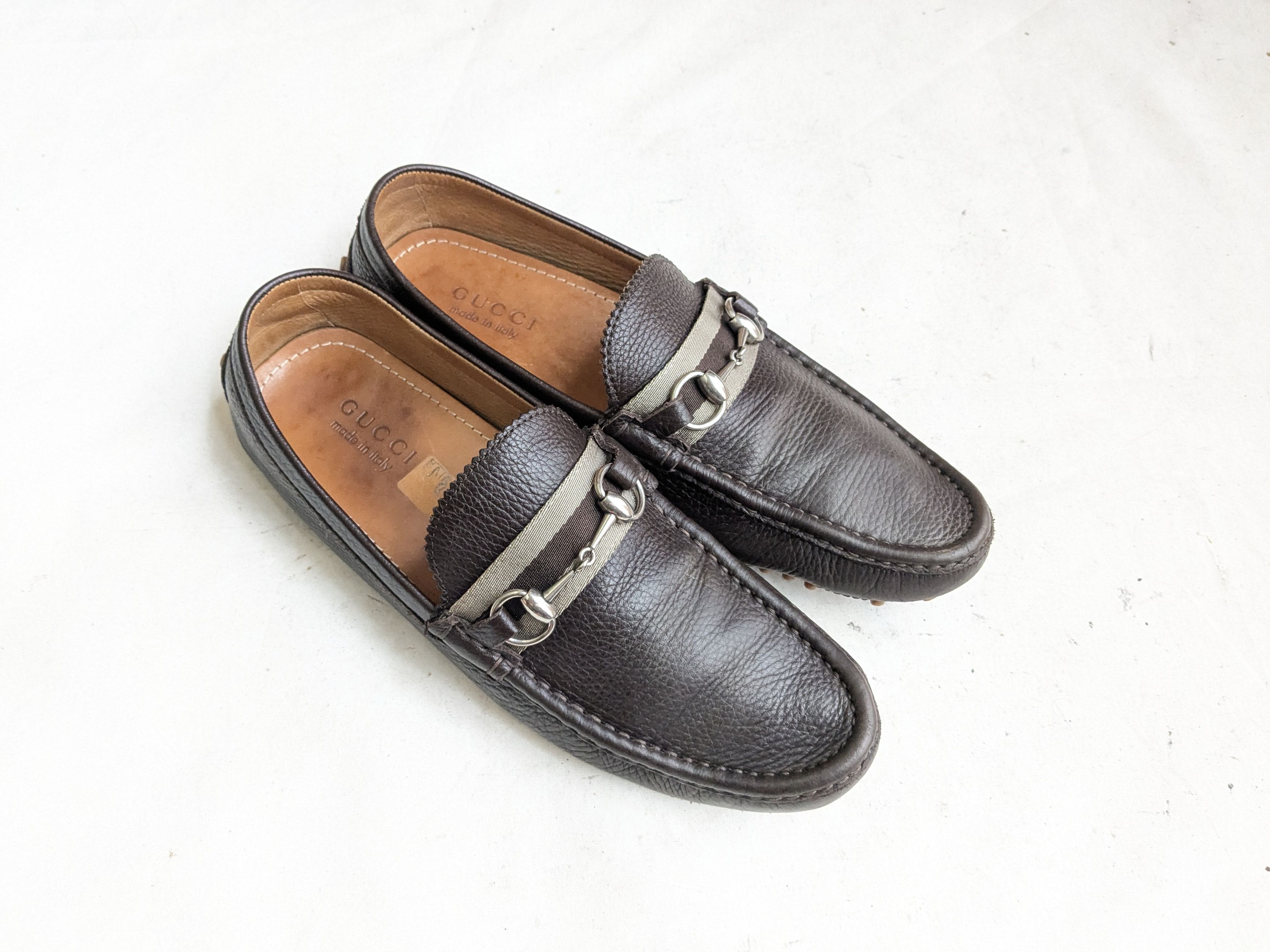 Gucci Gucci Horsebit Driving Loafers Brown 11 Leather Snaffle Size US 11 / EU 44 - 1 Thumbnail
