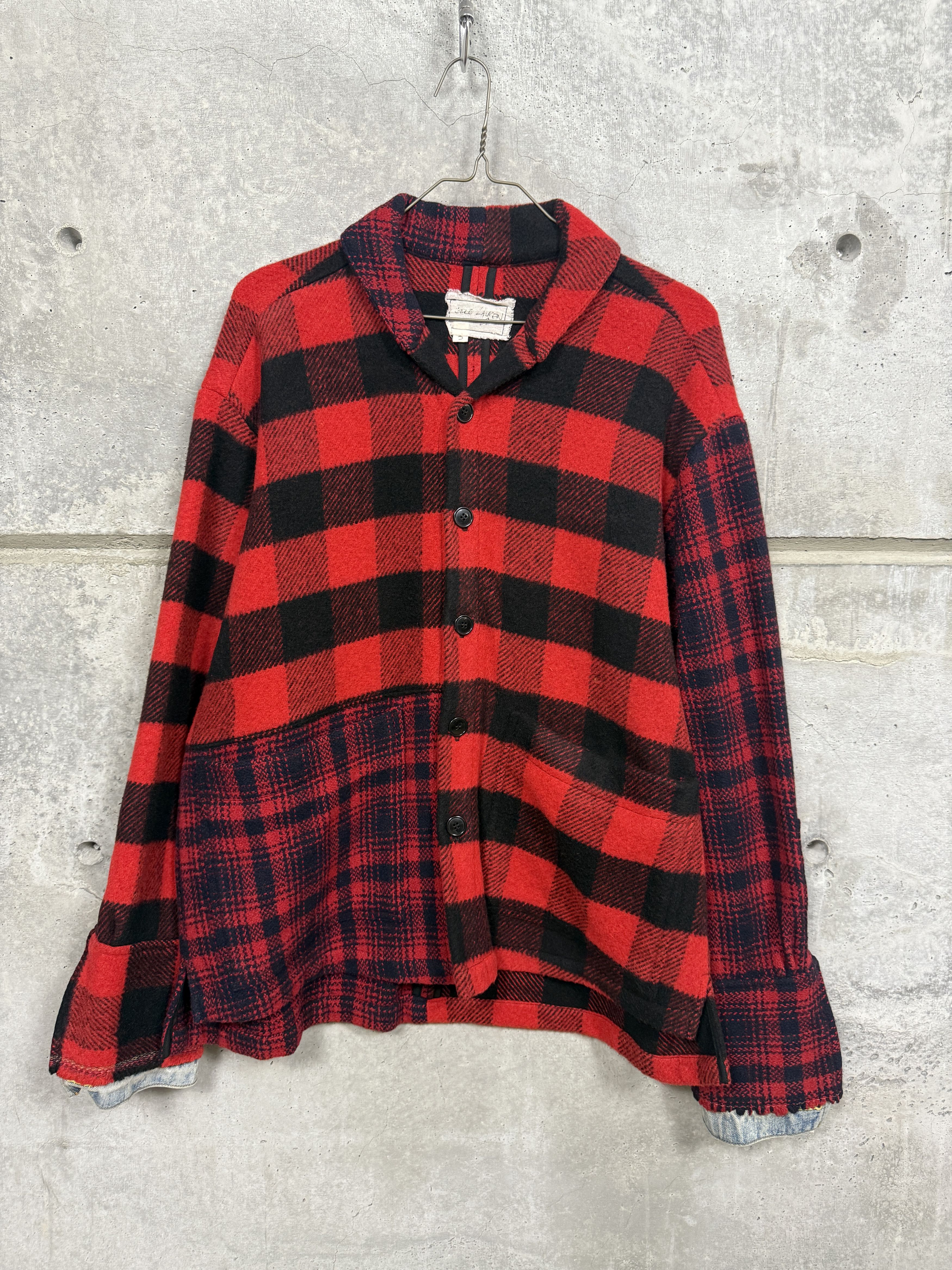 Greg Lauren $1375 Greg Lauren Buffalo Plaid Shawl Collar Box Jacket Size US L / EU 52-54 / 3 - 1 Thumbnail