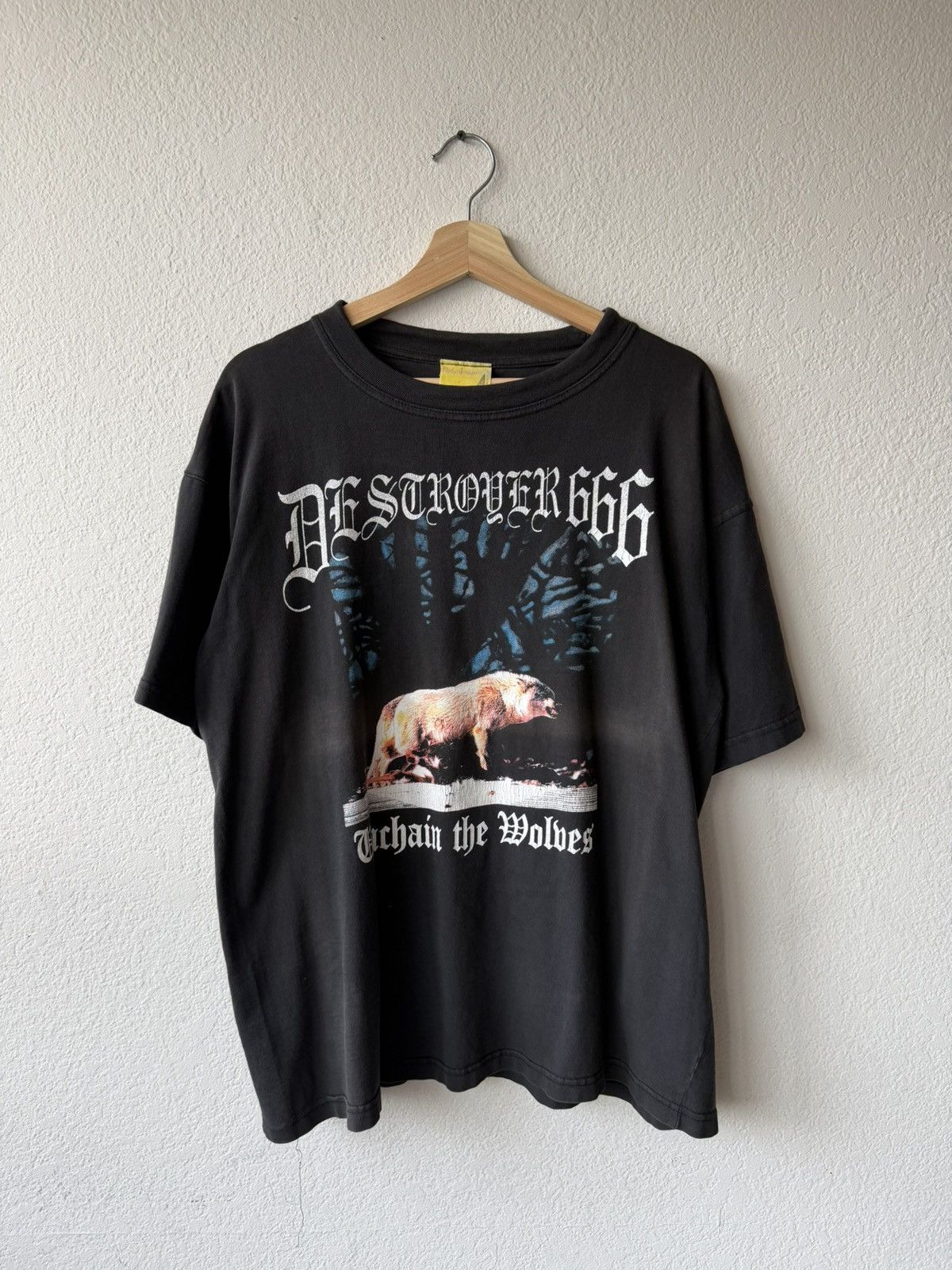 Vintage 1997 Destroyer 666 Unchain The Wolves Size US XL / EU 56 / 4 - 1 Thumbnail