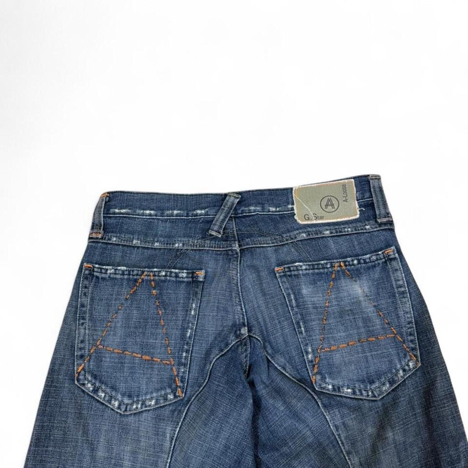 True Religion Y2K style G star raw unique design denim jeans Size 31" - 4 Thumbnail