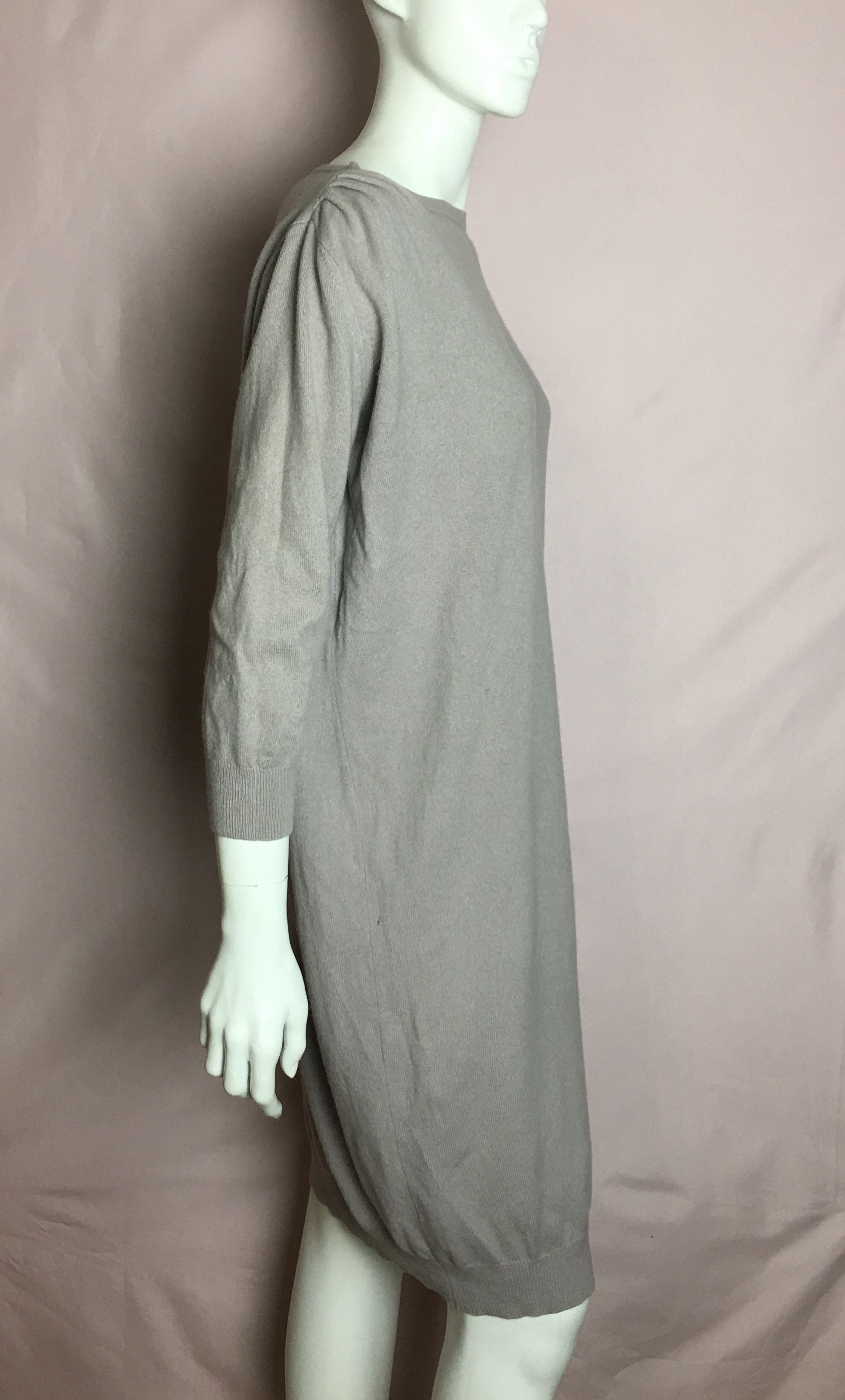 Fabiana Filippi Fabiana Filippi Wool Silk Blend Knit Dress Beige 3/4 Sleeve Size M / US 6-8 / IT 42-44 - 2 Thumbnail