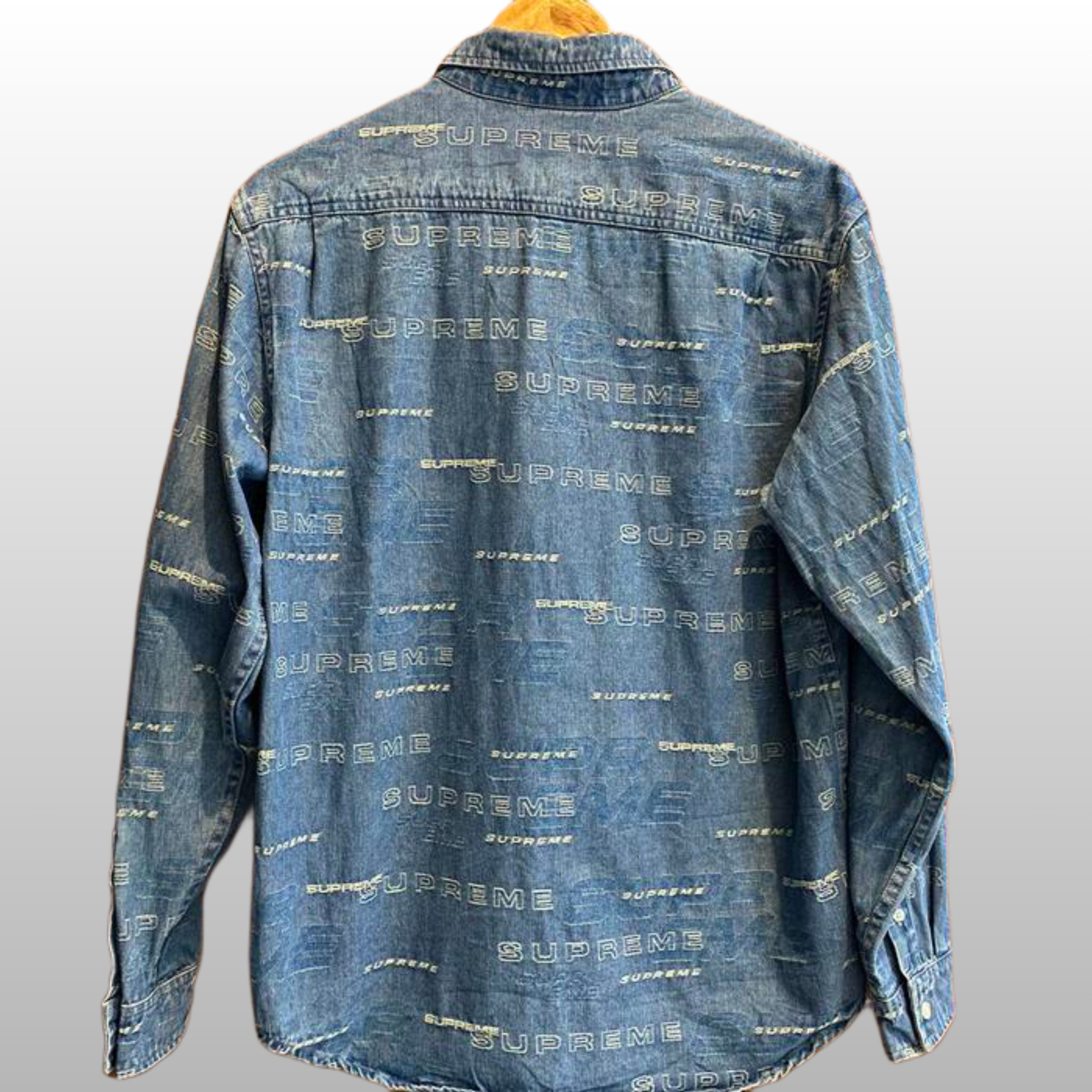 トップス supreme Dimensions Logo Denim Shirt Supreme Logo Denim Shirt (SS19) - $138
