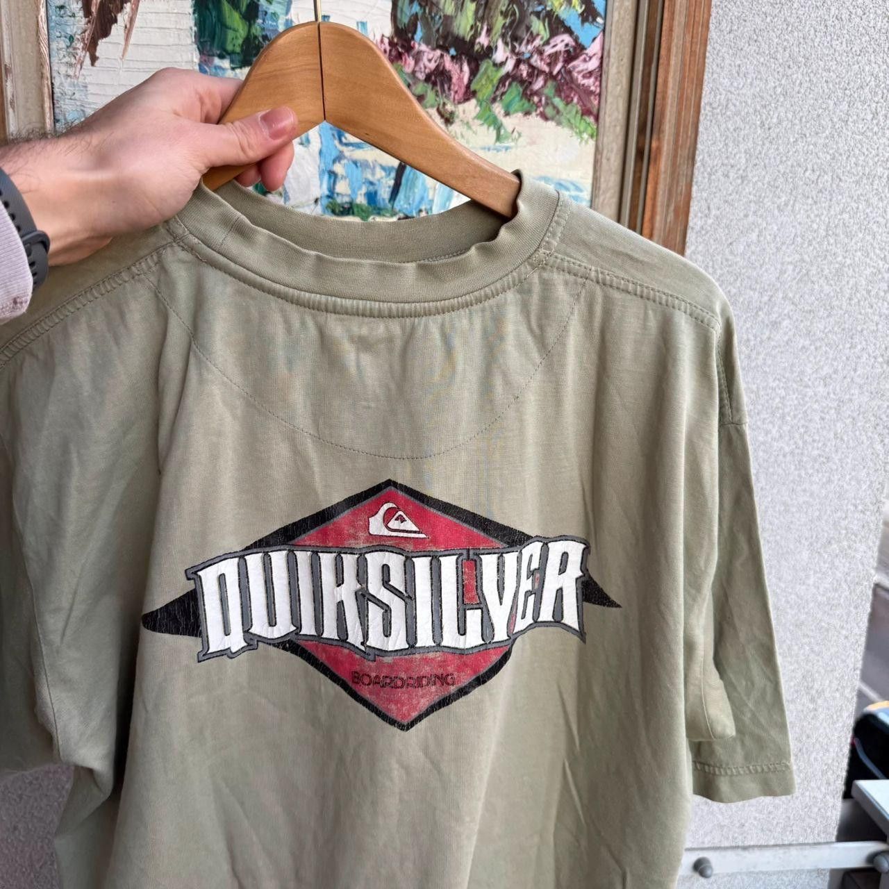 Quiksilver Quicksilver T shirt Tee Surf Skateboarding 90s Beige Size US XL / EU 56 / 4 - 6 Thumbnail