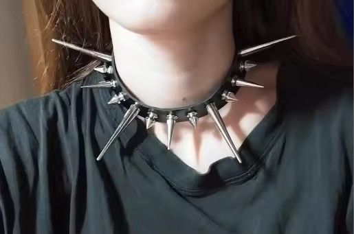 Japanese Brand × Vintage Long Spike Choker Rivet Necklace Size ONE SIZE - 5 Thumbnail