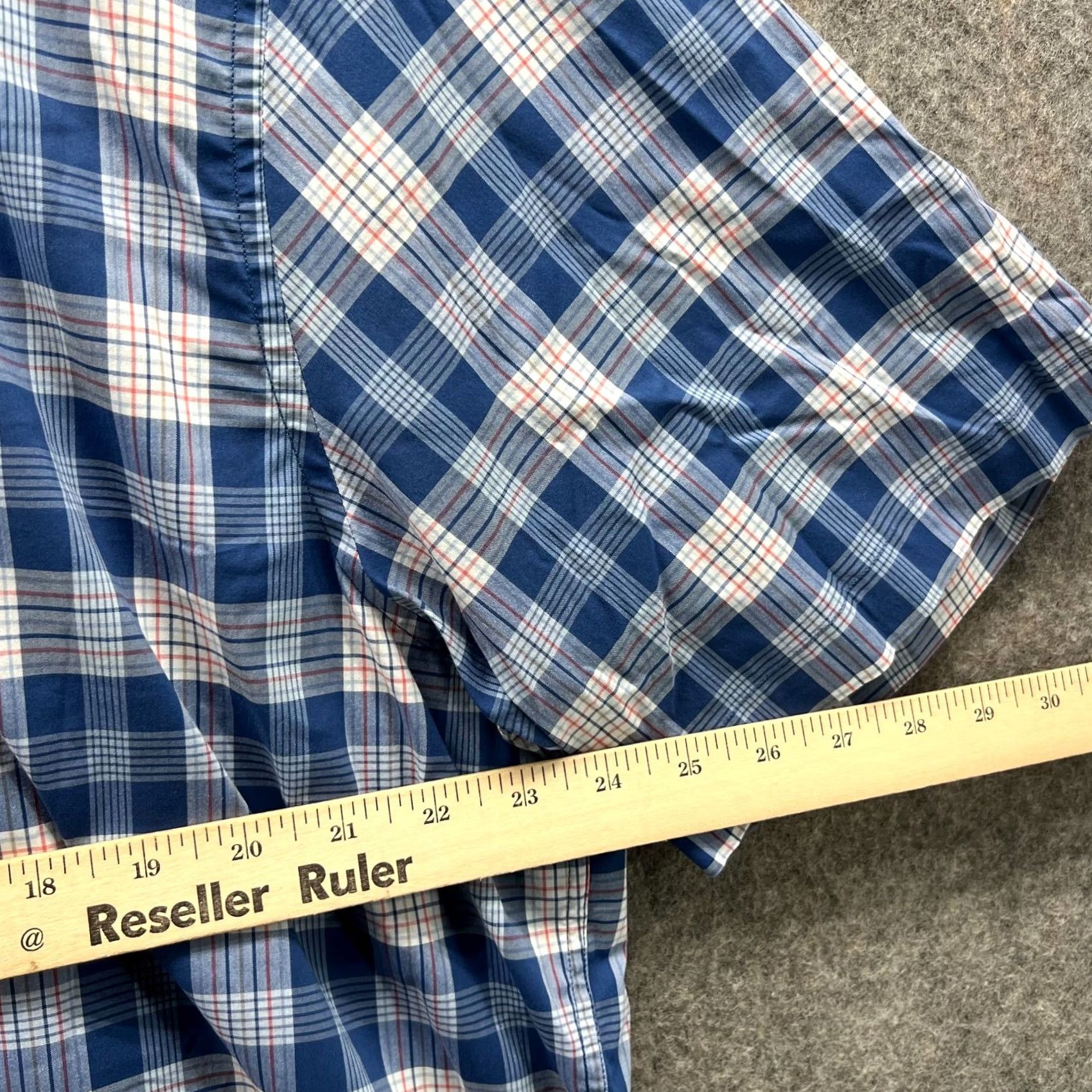 Nautica VINTAGE Nautica Shirt Mens 2XL Blue Button-Down Short Sleeve Stretch Fit Plaid Nav Tech Collar/Collar Style Preppy Regular Mens Size US XXL / EU 58 / 5 - 6 Thumbnail