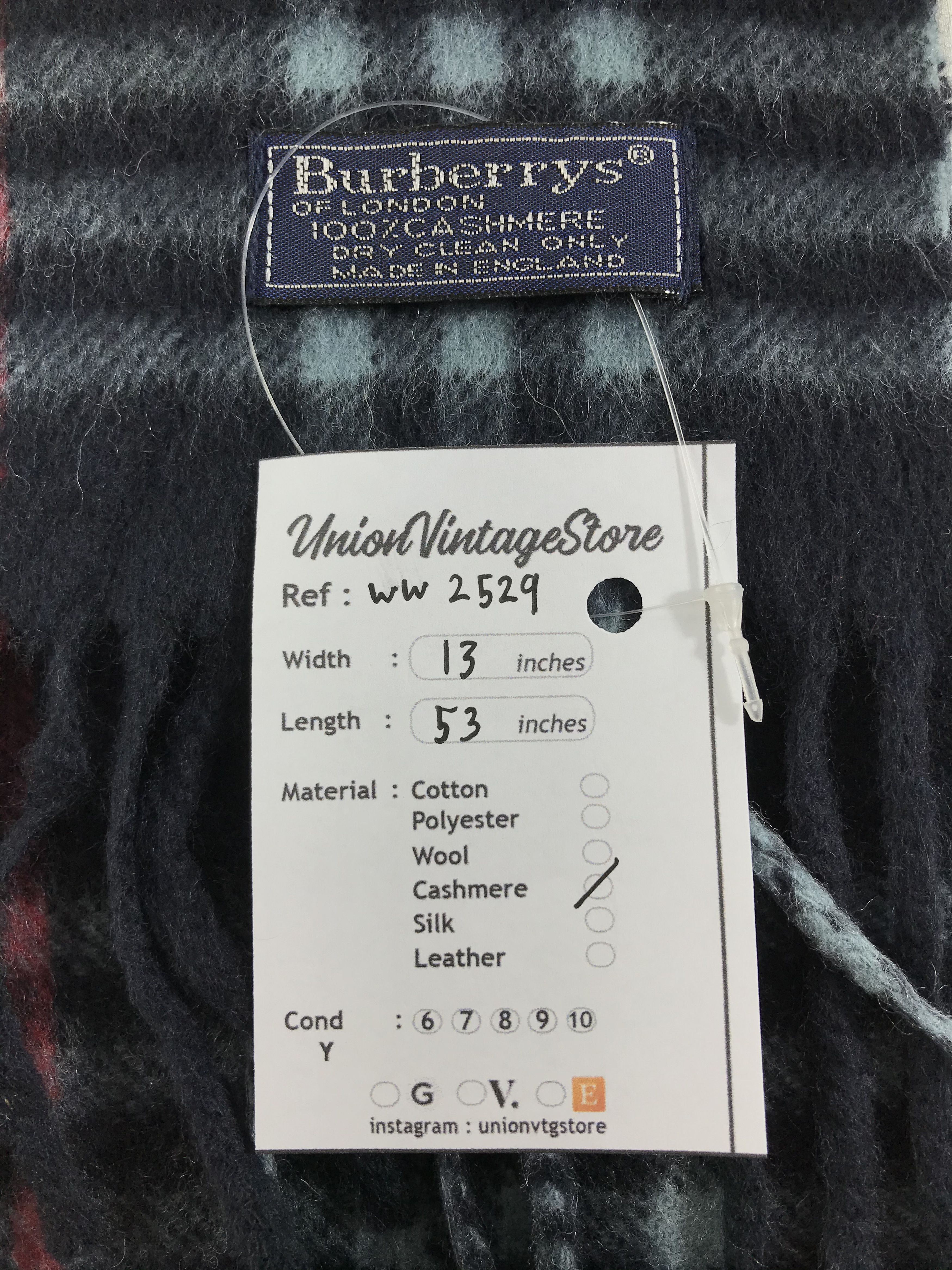 Burberry × Vintage Burberry Scarf / Muffler / Neckwear - WW2529 Size ONE SIZE - 6 Thumbnail
