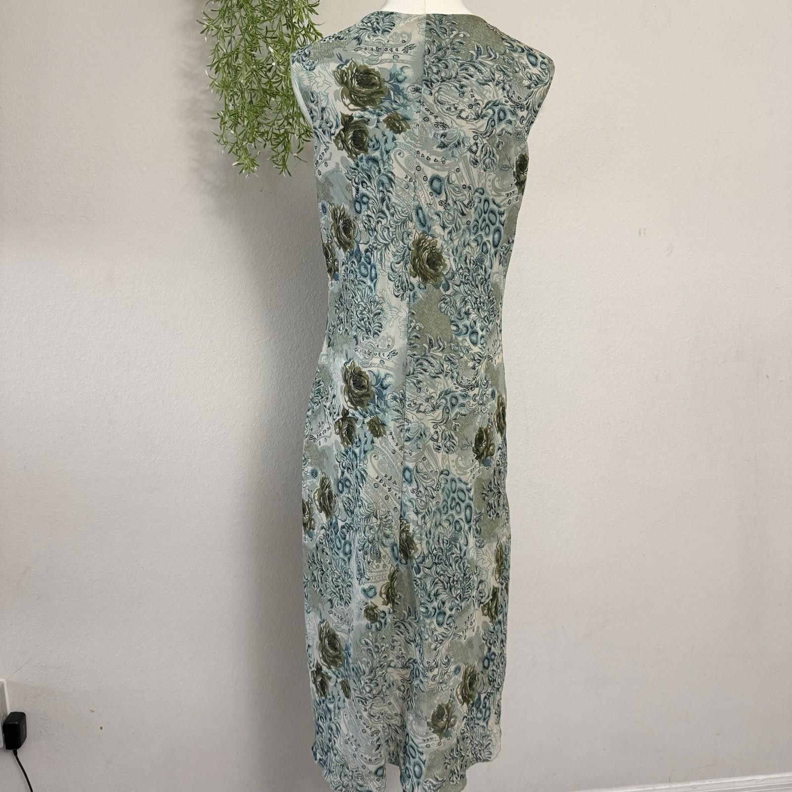Cartoon Network Fairy Whimsical y2k paisley green teal asymmetrical dress Size S / US 4 / IT 40 - 3 Thumbnail