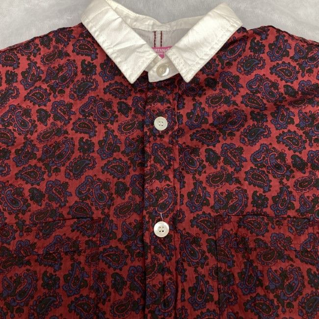 Junya Watanabe Shirt Long Length Paisley Pattern Red Size US S / EU 44-46 / 1 - 3 Thumbnail