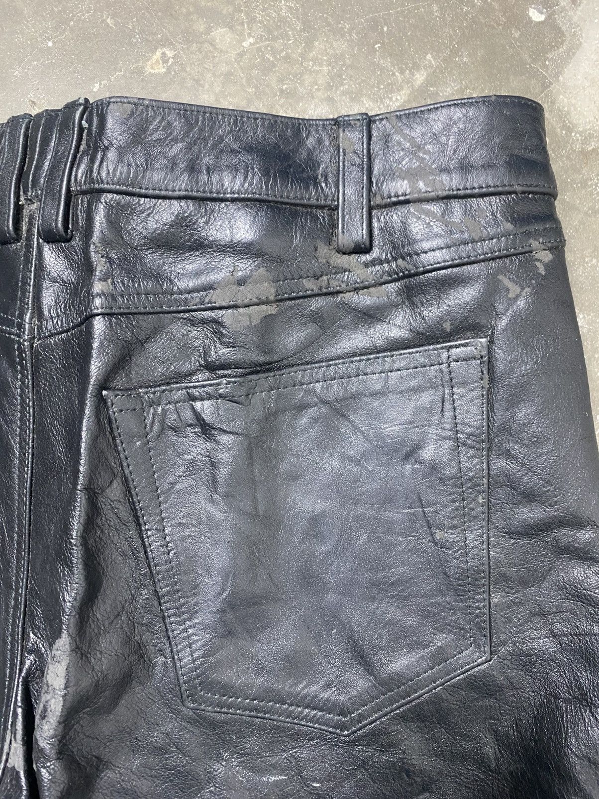 Genuine Leather Rare Vintage Horn Work Japanese Brand Leather Pant Size US 37 - 10 Thumbnail