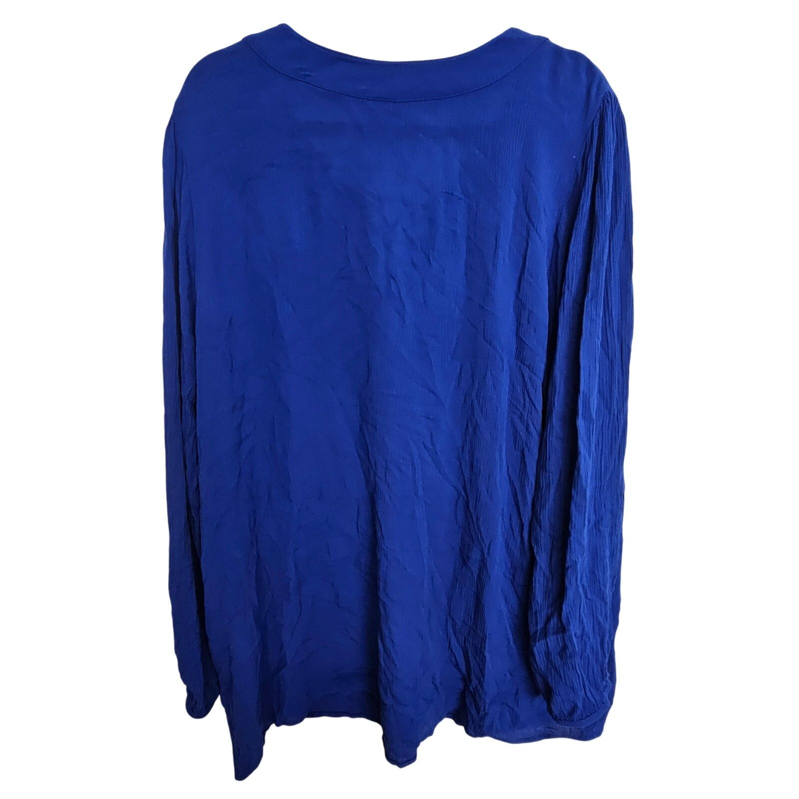 Torrid Torrid Women Cobalt Blue Lace Up Top Plus Size 3X Drapey Size 3XL / US 20-22 - 8 Thumbnail