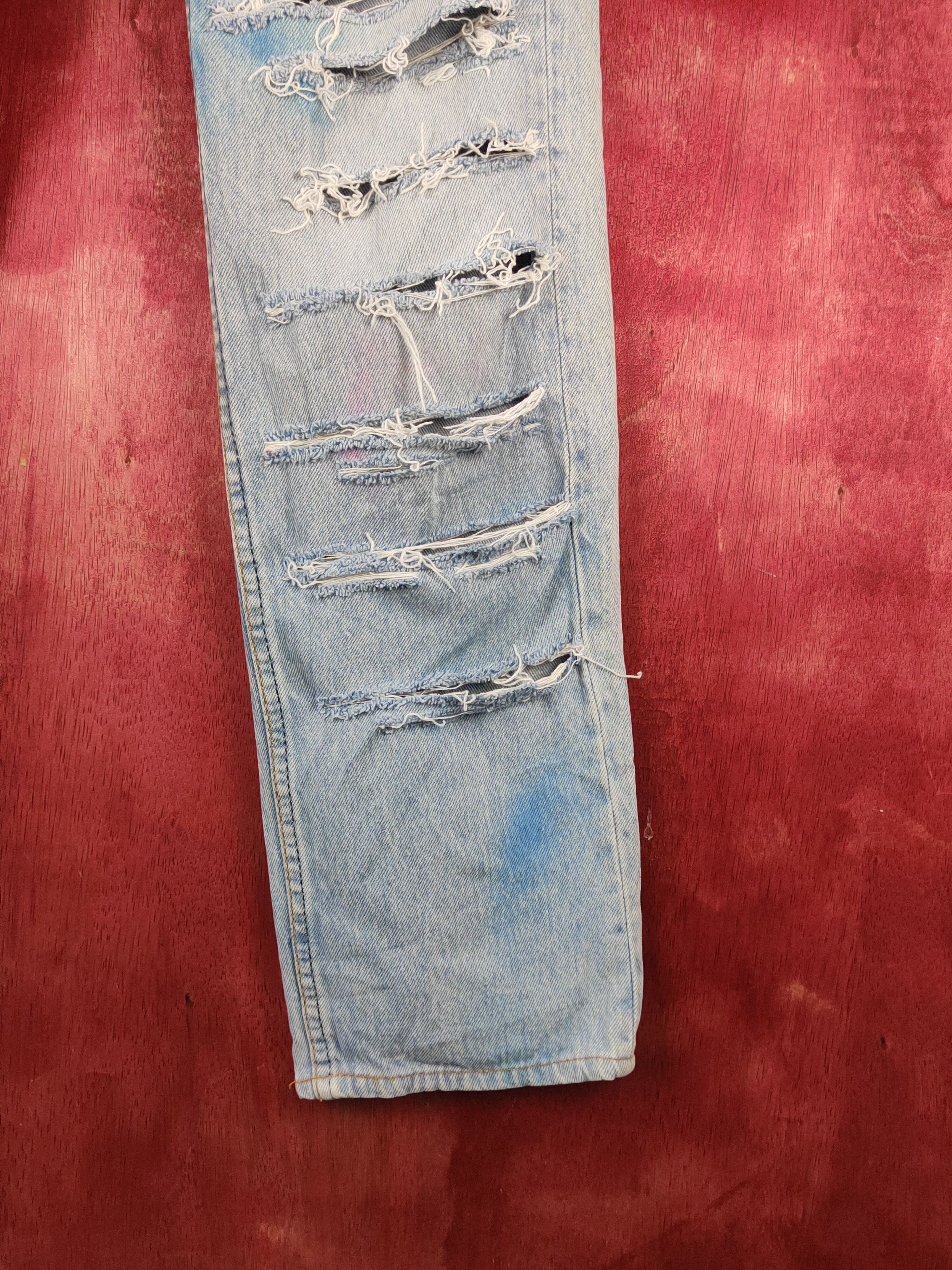 Levi's DL 501 Levi's X Super Lovers Distressed Ripped denim #S2358 Size US 28 / EU 44 - 7 Thumbnail