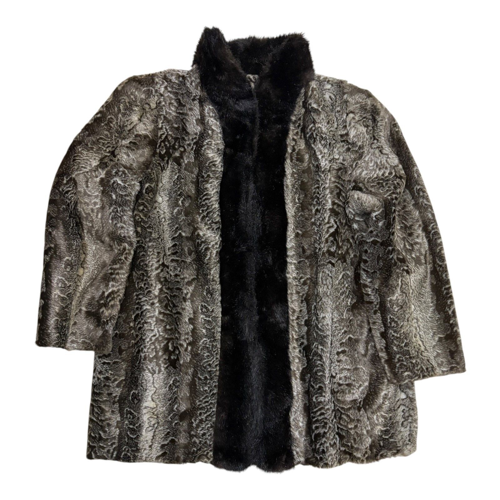 Vintage VINTAGE 90s FAUX FUR Coat Retro Winter Parka Jacket Large Size L / US 10 / IT 46 - 1 Thumbnail