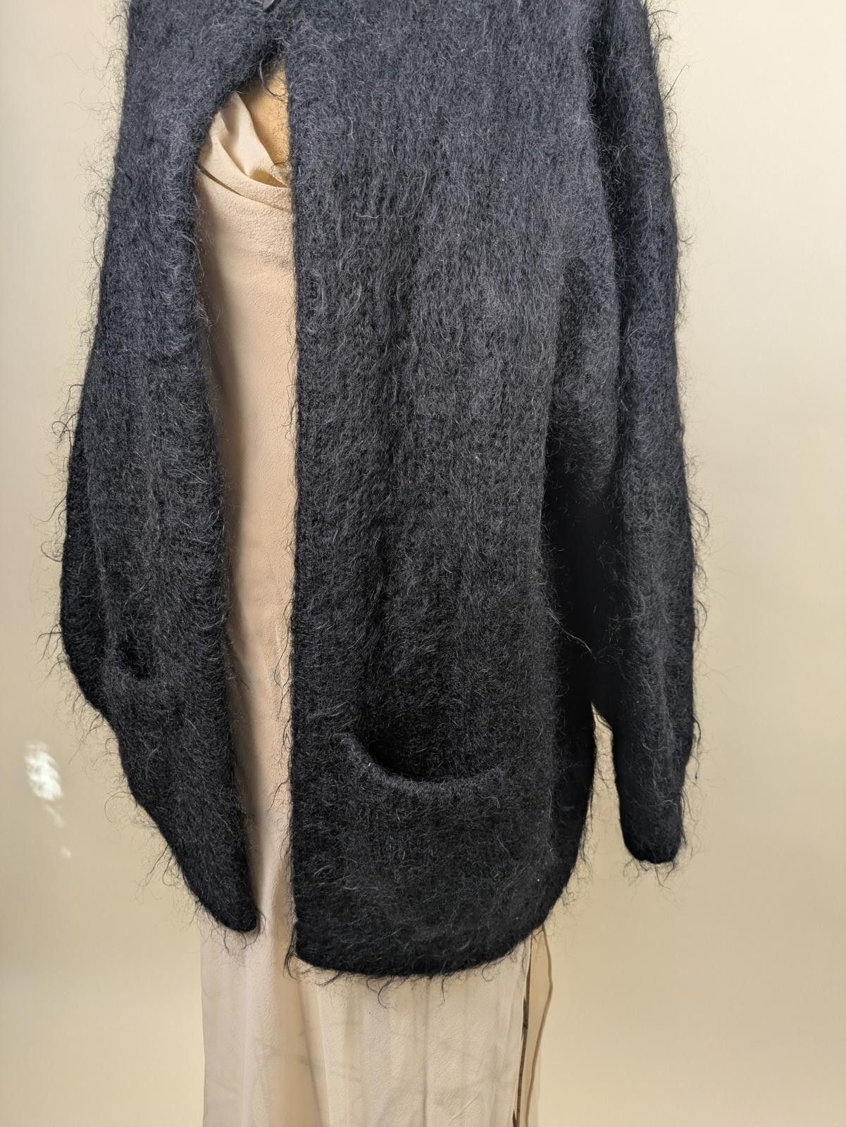 Other 1980's black oversized mohair cardigan Size XL / US 12-14 / IT 48-50 - 3 Thumbnail