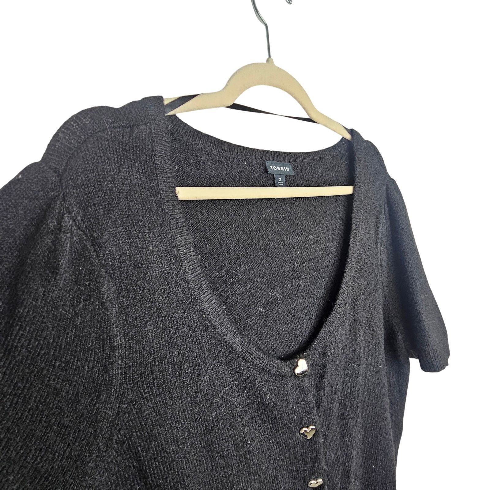 Corridor Torrid Womens Cropped Cardigan Sweater Plus Size 2X Heart Size XXL / US 16-18 / IT 52-54 - 6 Thumbnail