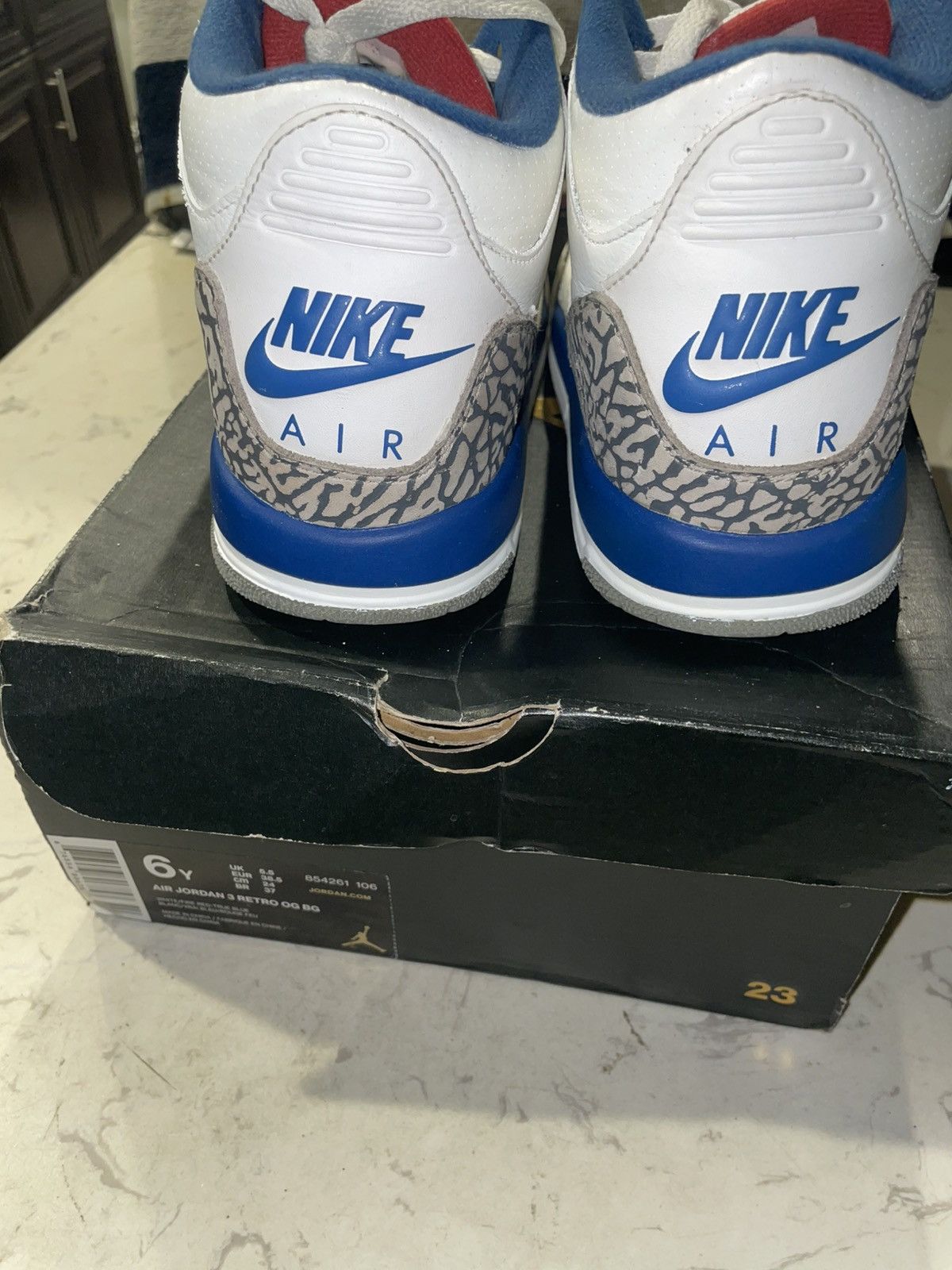 Jordan Brand Jordan 3 True Blue Size US 6 / EU 39 - 4 Thumbnail