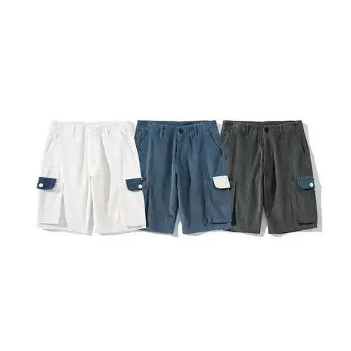 Jean 20SS Indigo Union Japan Blue Corduroy Patchwork Shorts Size US 34 / EU 50 - 4 Thumbnail