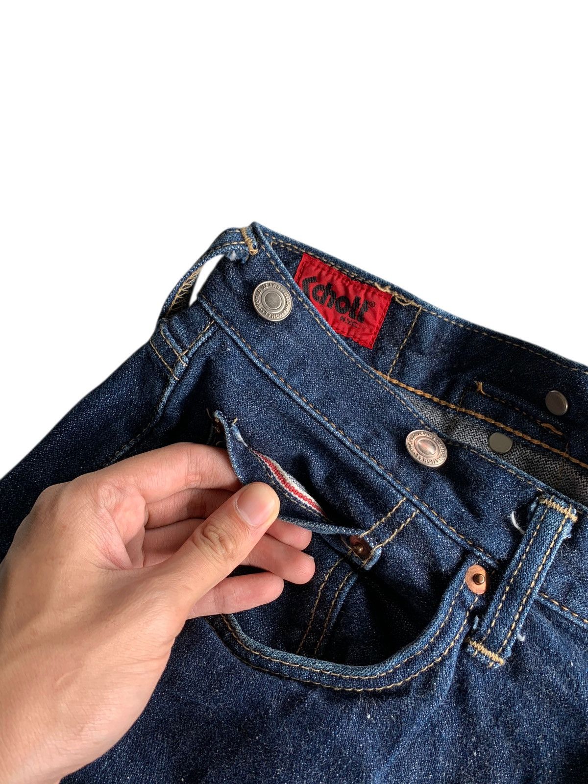 Schott VINTAGE SCHOTT SELVEDGE BUCKLE BACK JAPANESE DENIM Size US 32 / EU 48 - 13 Thumbnail