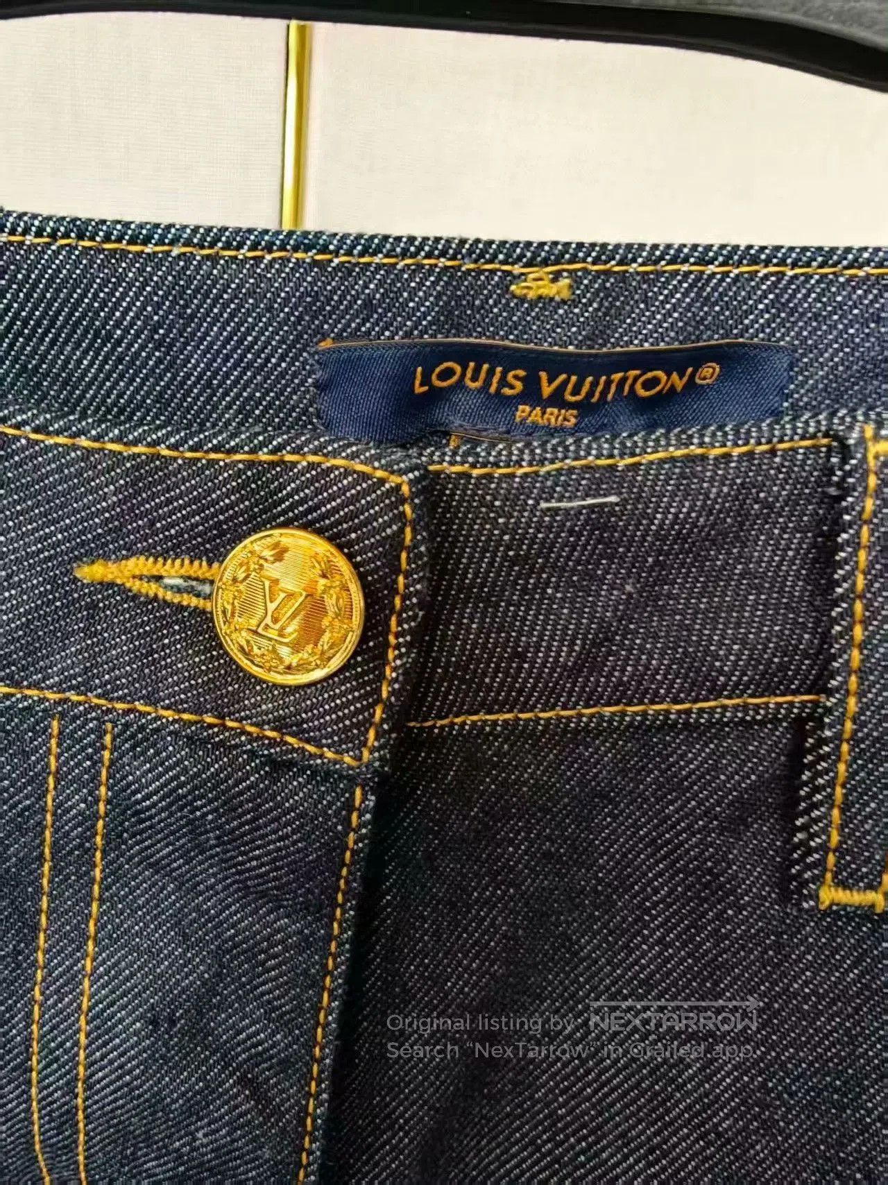 Louis Vuitton LV25 Cuffed Flared Denim Jeans. Size 25" / US 0 / IT 36 - 5 Thumbnail