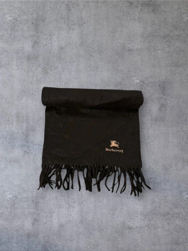 Burberry Vintage Burberry scarf brown logo wool Size ONE SIZE - 1 Thumbnail