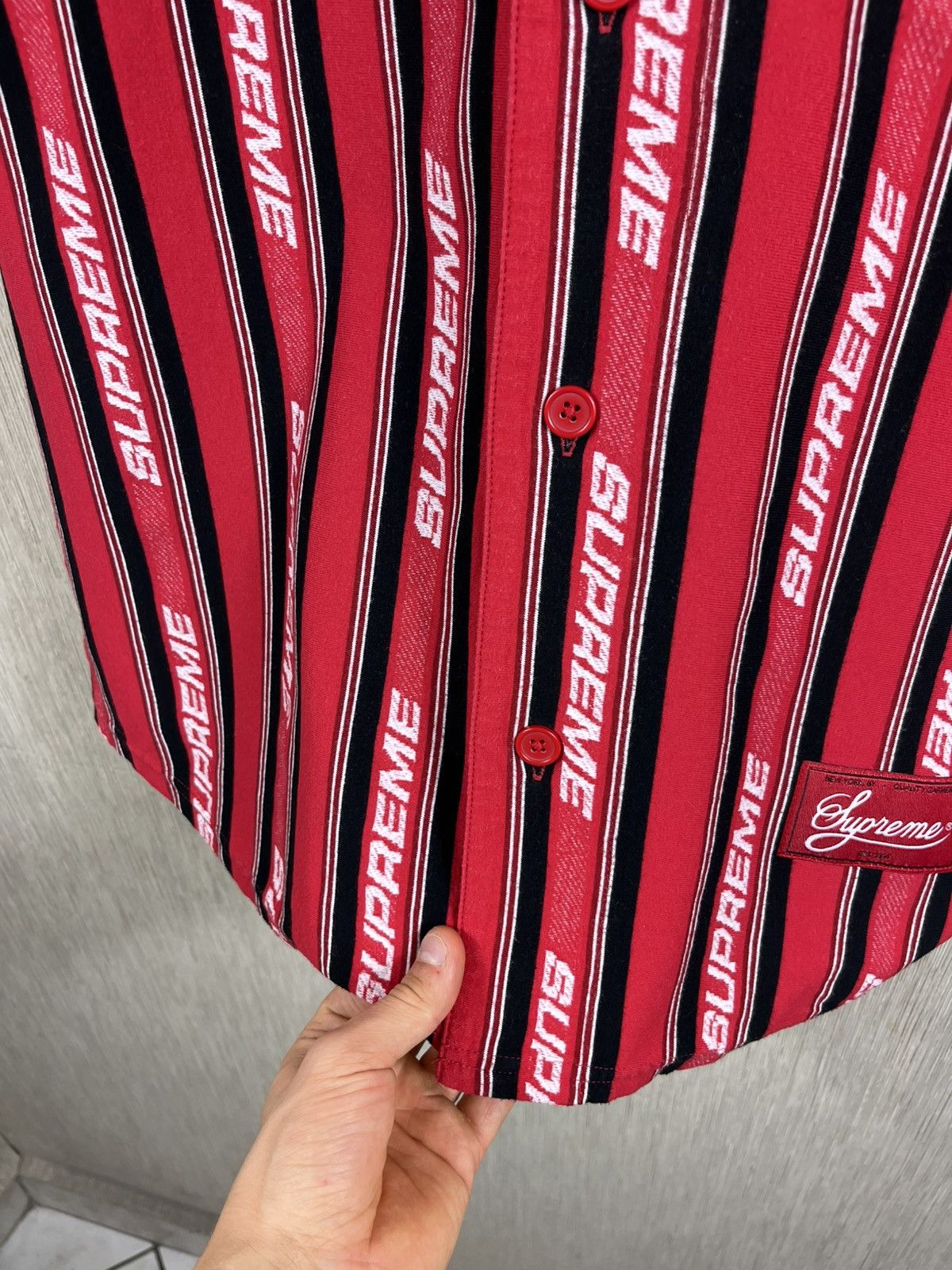 Supreme Supreme jacquard logo baseball jersey knit shirt button up Size US M / EU 48-50 / 2 - 8 Thumbnail