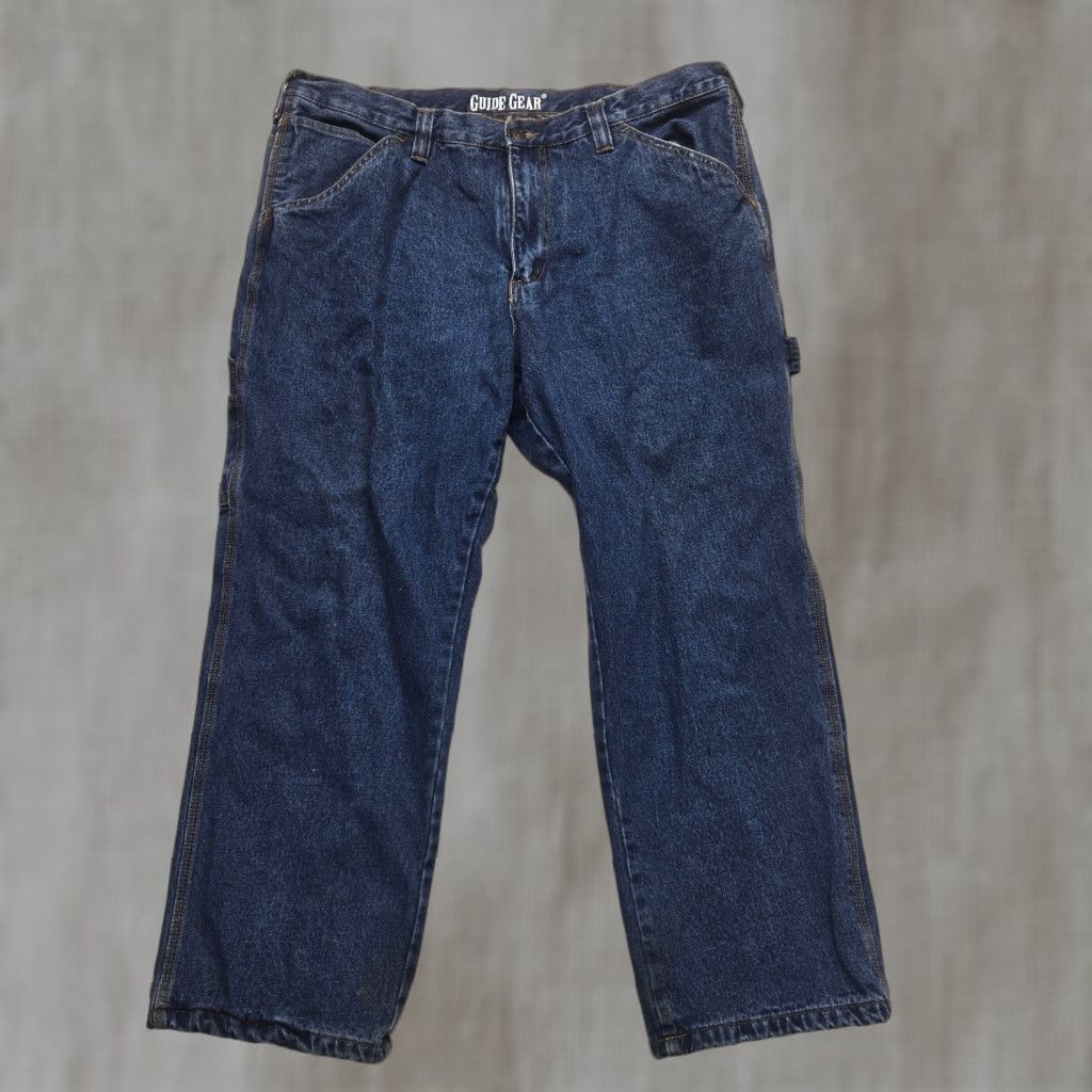 Denime Guide Gear Jeans Denim Blue Flannel-Lined Regular Fit 42x29 Men’s Jeans - 42 Regular Blue/Denim Pants with Belt Loops, 5-Pocket, Work/Outdoor Theme Size US 42 / EU 58 - 1 Thumbnail