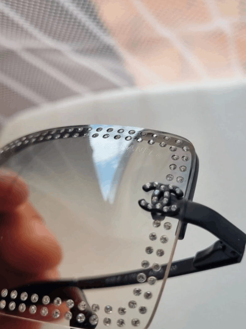 Chanel CHANEL Sunglasses 4105 Rimless Rhinestone 4017 Size ONE SIZE - 2 Thumbnail