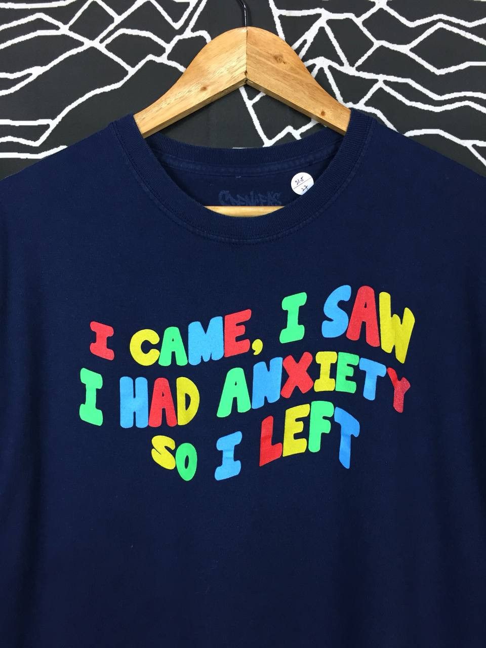 Vintage Vtg Spencers i Had Anxiety So i Left Statement Humor Tee Size US L / EU 52-54 / 3 - 3 Thumbnail