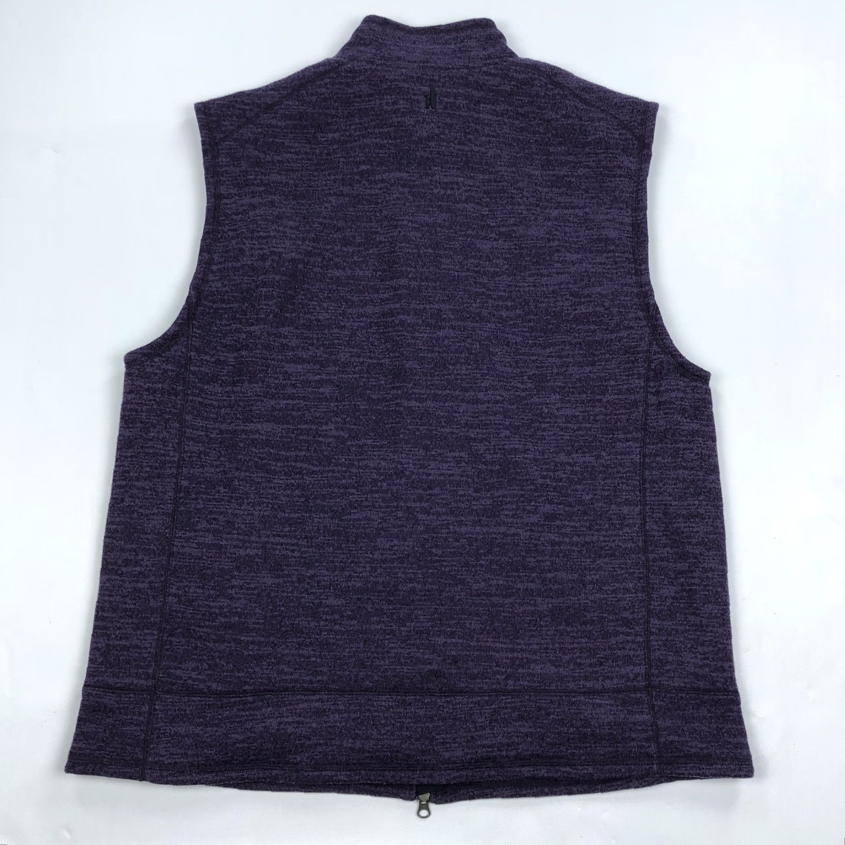 johnnie-O johnnie-O Men's 2XL Vest Gilet Heather Purple Majestic Polyester Full Zip Stand-Up Collar Size US XXL / EU 58 / 5 - 7 Thumbnail