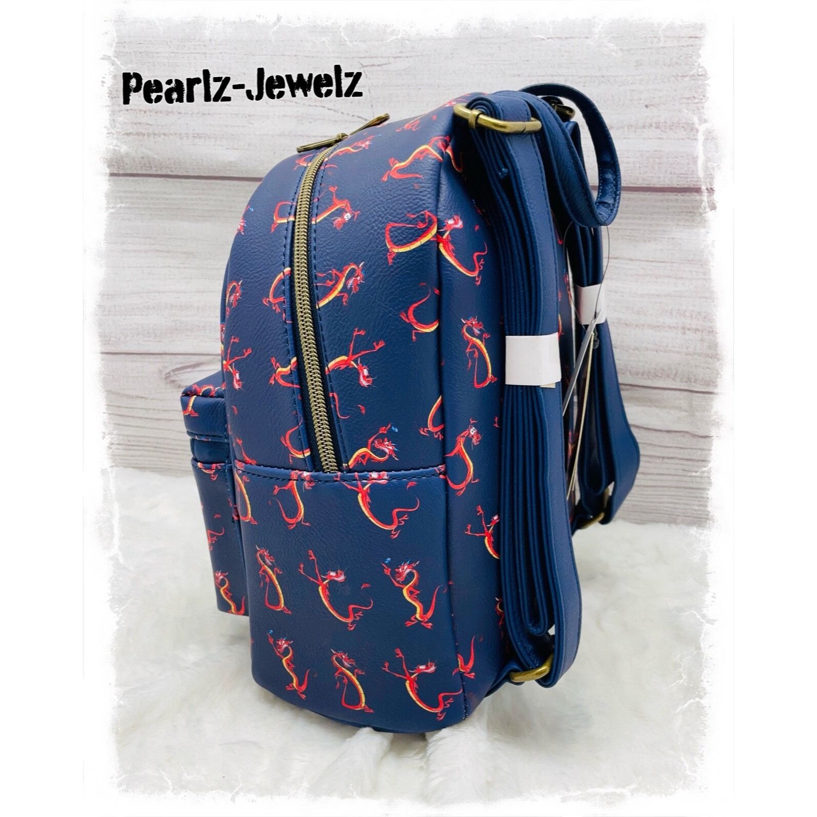 Disney Loungefly Disney Princess Mulan Mushu Dragon Allover Print M Size ONE SIZE - 4 Thumbnail