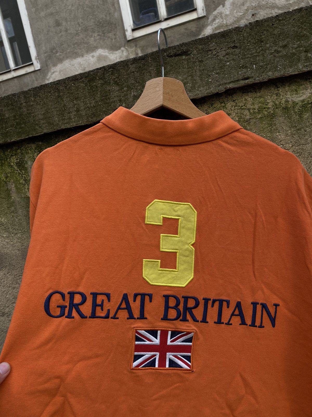 Polo Ralph Lauren × Vintage Polo Ralph Lauren Great Britain Embroidered Logo Polo Size US XXL / EU 58 / 5 - 7 Thumbnail