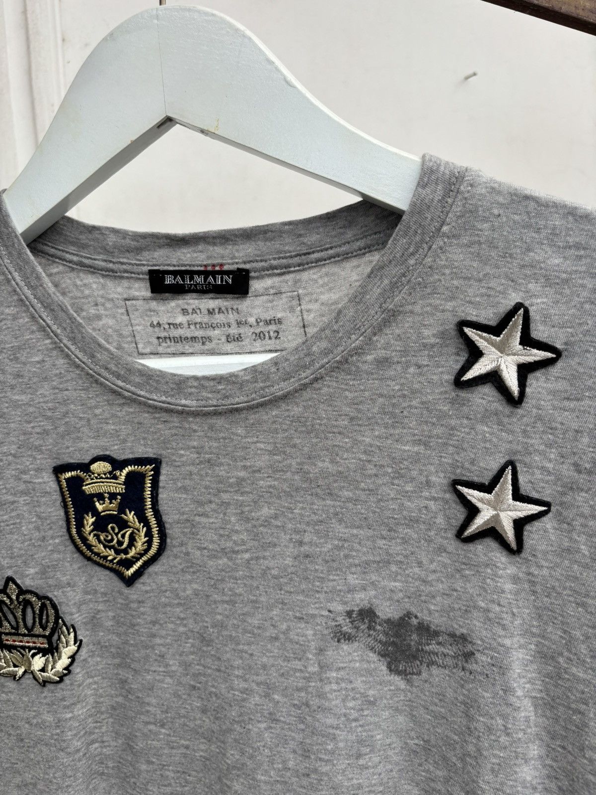 Balmain SS12 Post Decarnin Patch T-shirt Size US XS / EU 42 / 0 - 2 Thumbnail