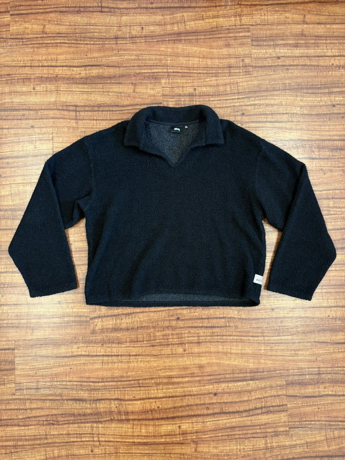 Stussy Wool Blend Sherpa Pullover | Grailed