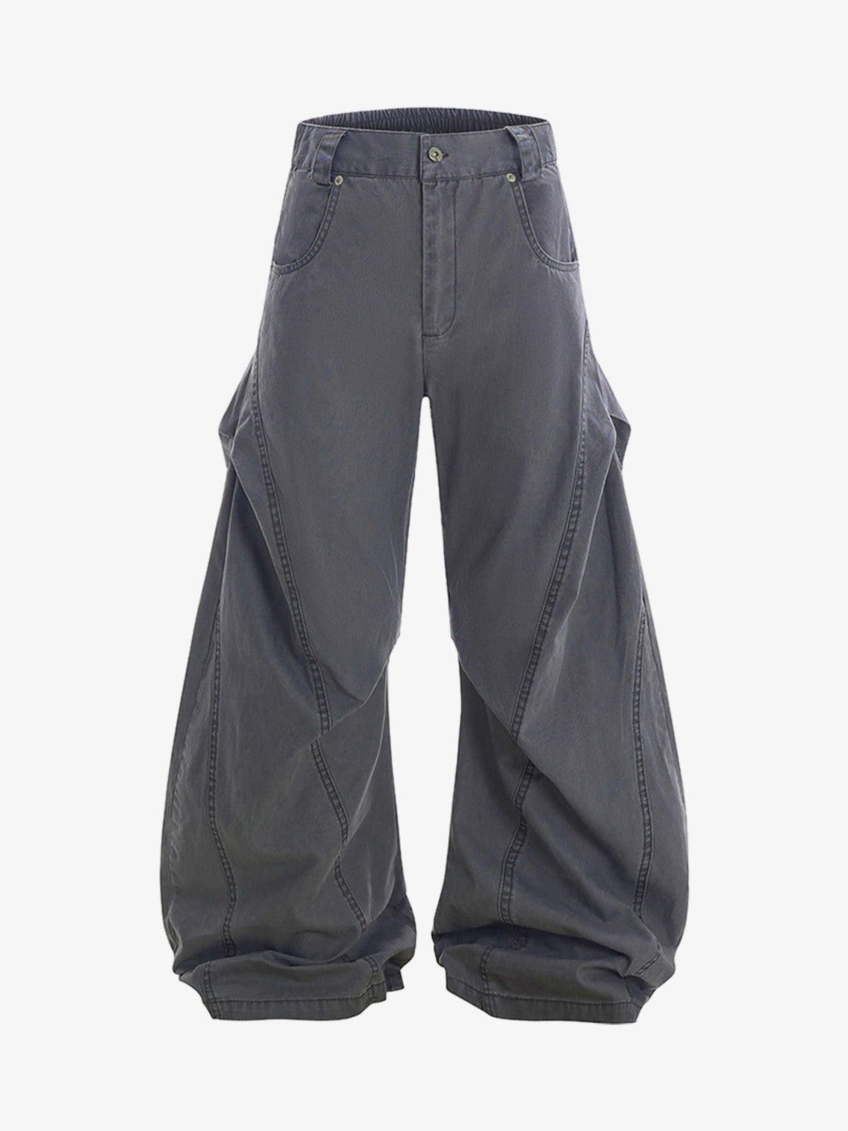 Japanese Brand Vintage Distressed Pleated Barrel Pants Size US 32 / EU 48 - 3 Thumbnail