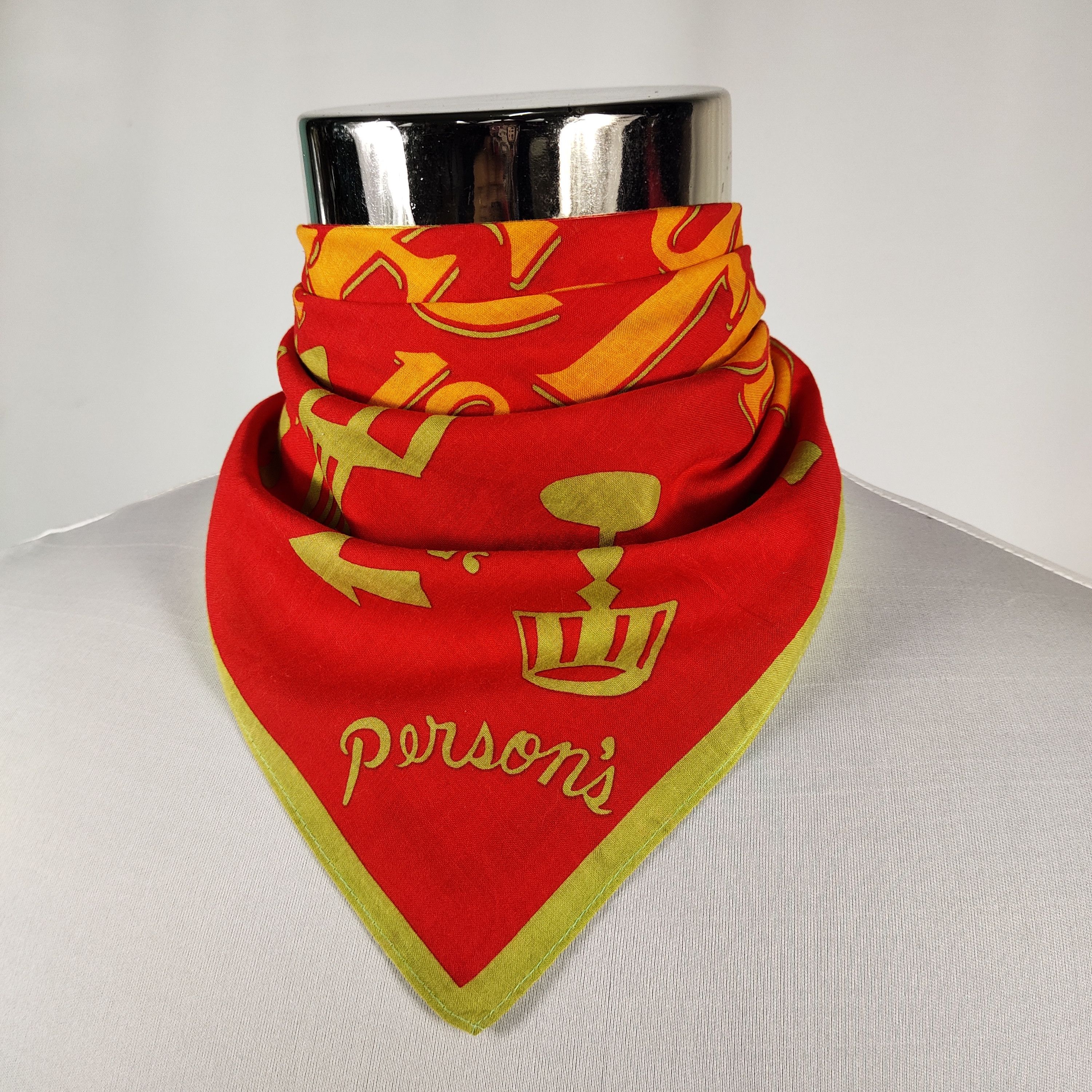 PERSON'S × Vintage Person's Handkerchief / Neckerchief / Bandana FZ560 Size ONE SIZE - 1 Thumbnail