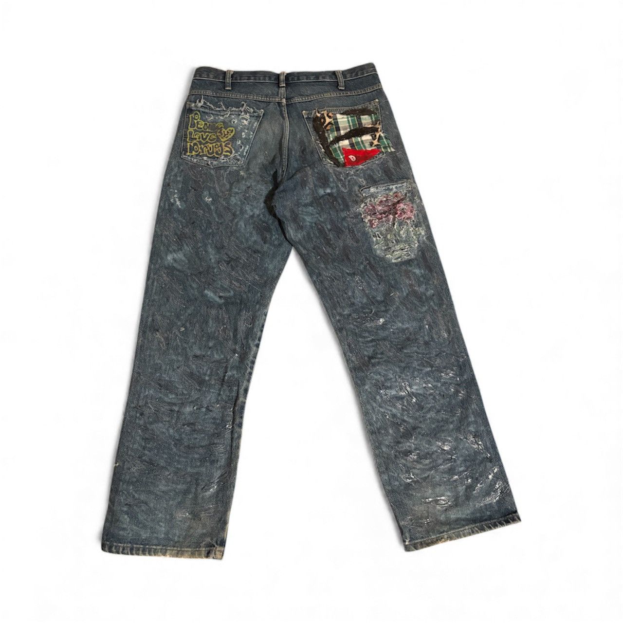 Other Balenciaga Type Hand Distressed Denim Jeans Size US 34 / EU 50 - 2 Thumbnail