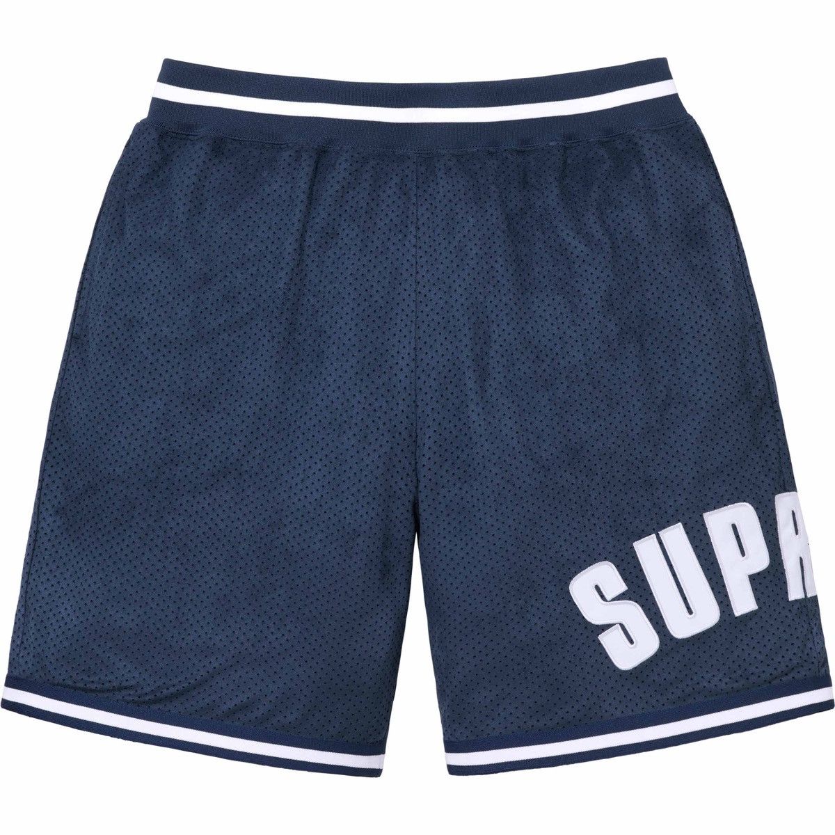 image of Supreme Ultrasuede Mesh Short in Navy, Men's (Size 33)