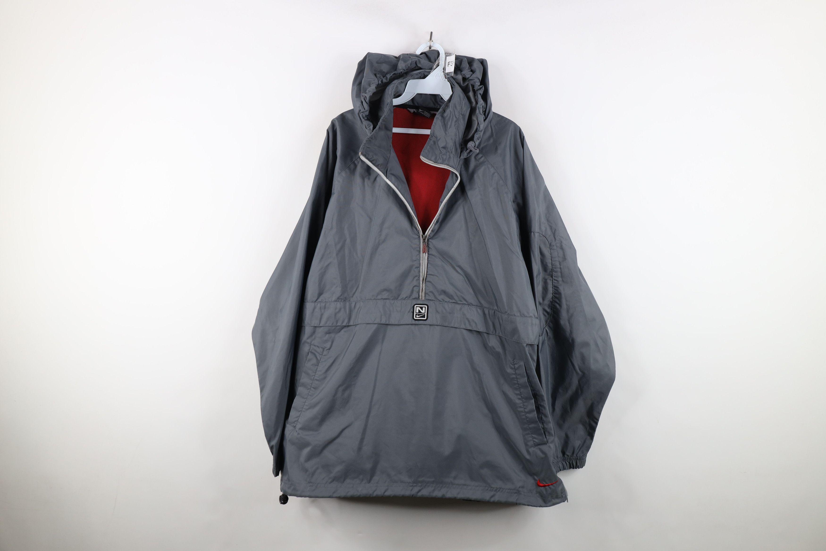 Nike Vintage 90s Y2K Nike Swoosh Reflective Anorak Jacket Gray Size US L / EU 52-54 / 3 - 1 Thumbnail