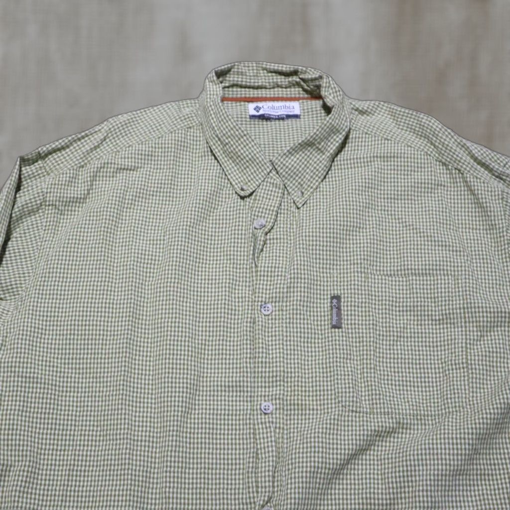 Vintage Columbia Shirt Button-Up Plaid Long Sleeve Cotton XL Green Men Size US XL / EU 56 / 4 - 1 Thumbnail